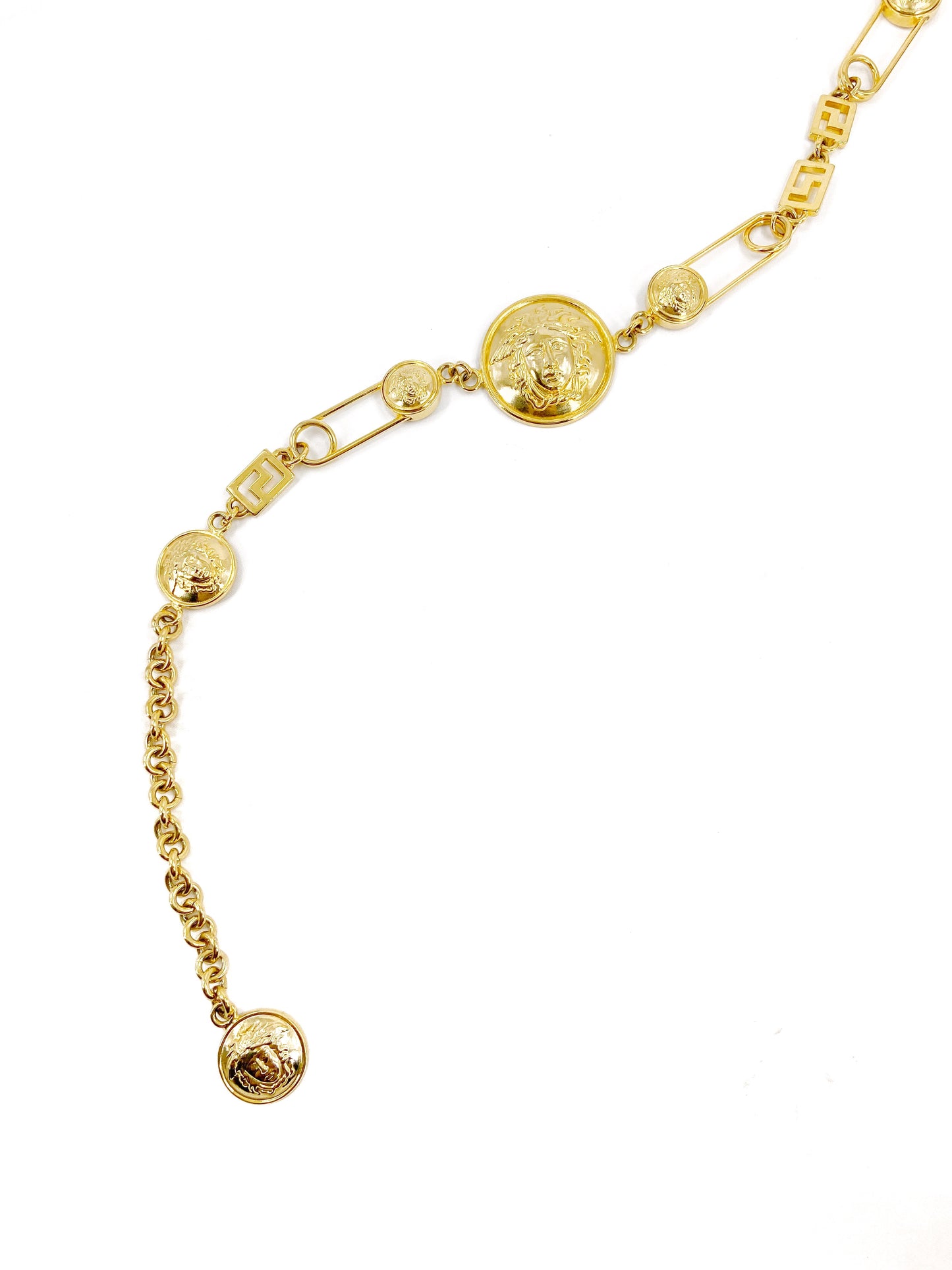 Gianni Versace Iconic Spring 1994 Gold Safety Pin Chain Belt