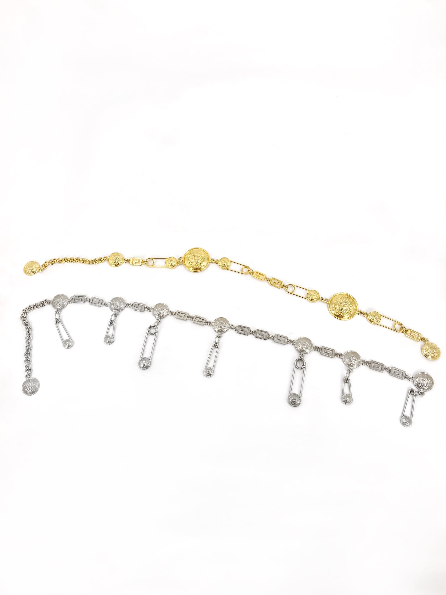 Gianni Versace Iconic Spring 1994 Gold Safety Pin Chain Belt