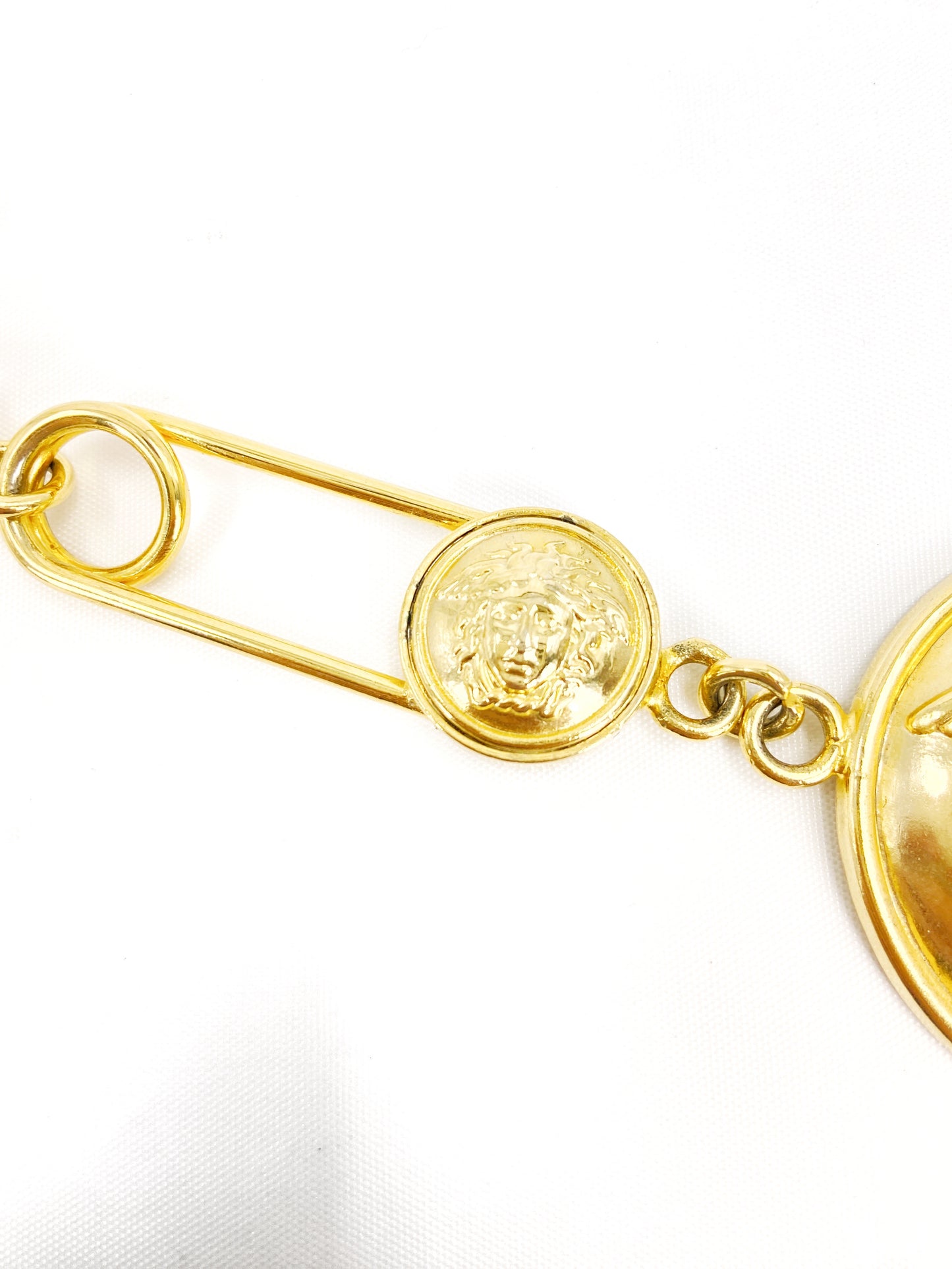 Gianni Versace Iconic Spring 1994 Gold Safety Pin Chain Belt