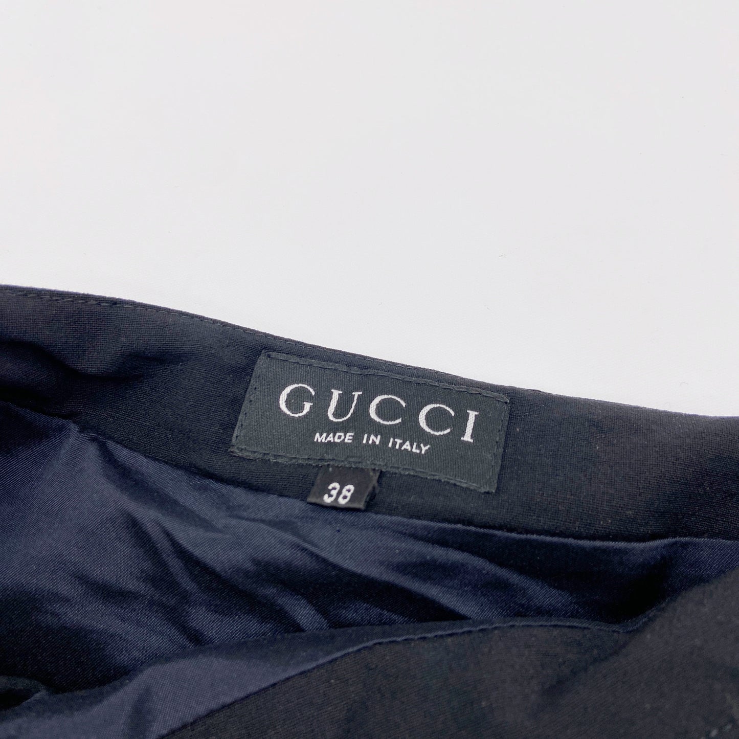 Gucci Spring 1998 Tom Ford G Belt Navy Wrap Skirt 38