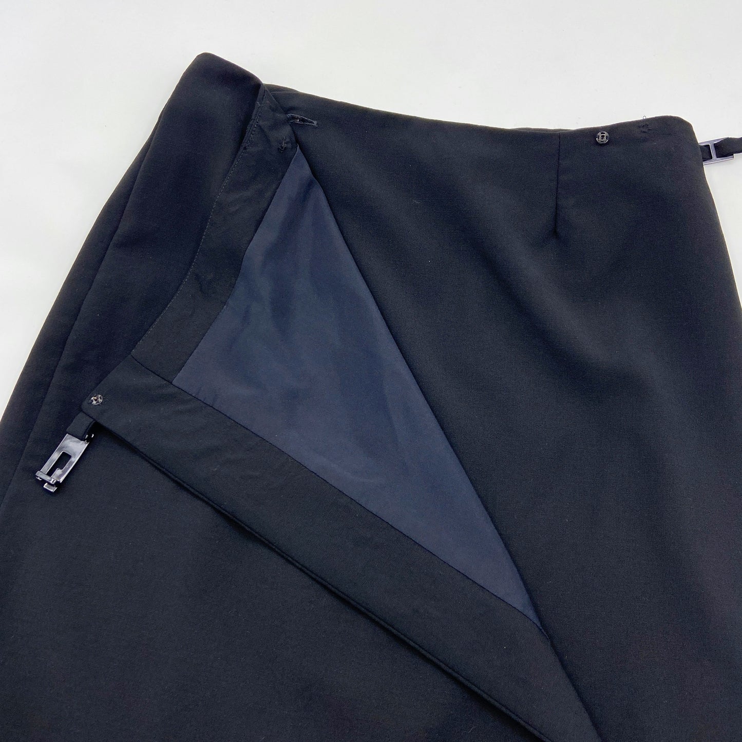 Gucci Spring 1998 Tom Ford G Belt Navy Wrap Skirt 38