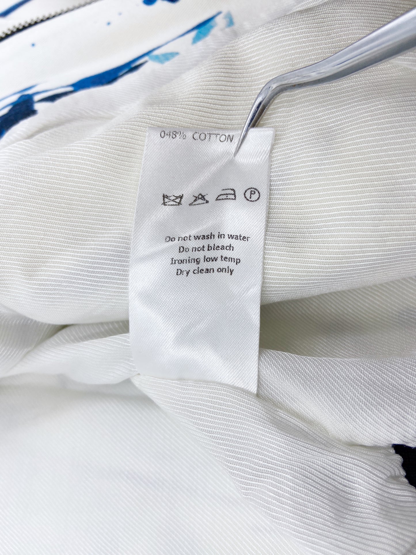 Jean Paul Gaultier Spring 2015 Blue Floral Cropped Bomber 40