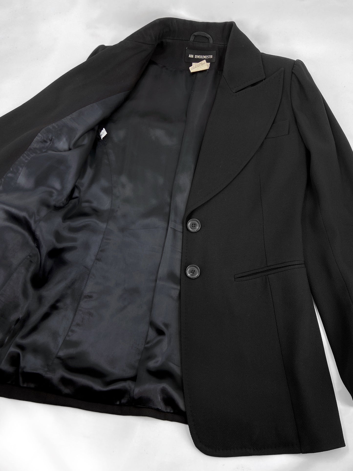 Ann Demeulemeester Fall 1995 Oversized Lapel Wool Blazer 38