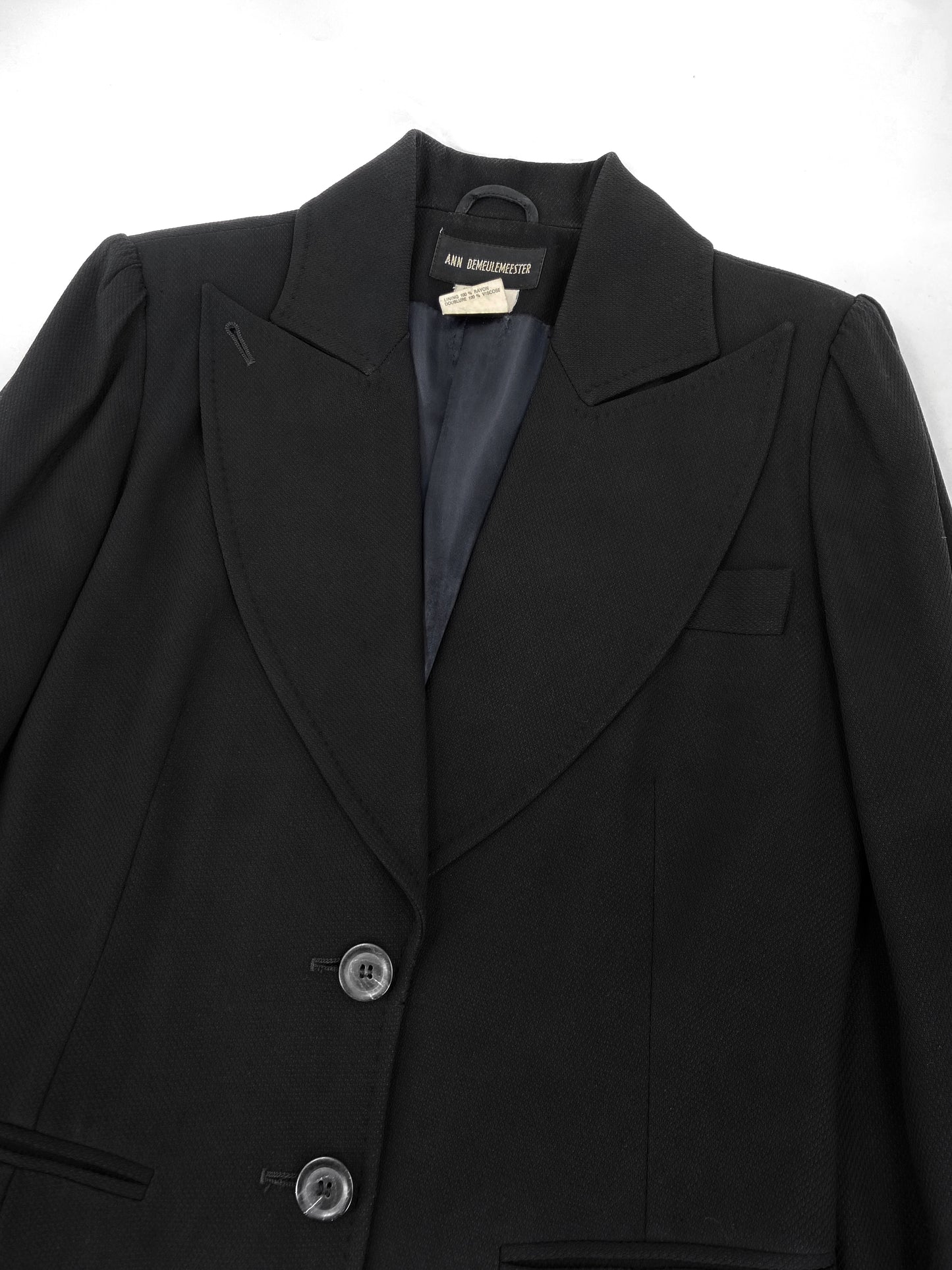 Ann Demeulemeester Fall 1995 Oversized Lapel Wool Blazer 38