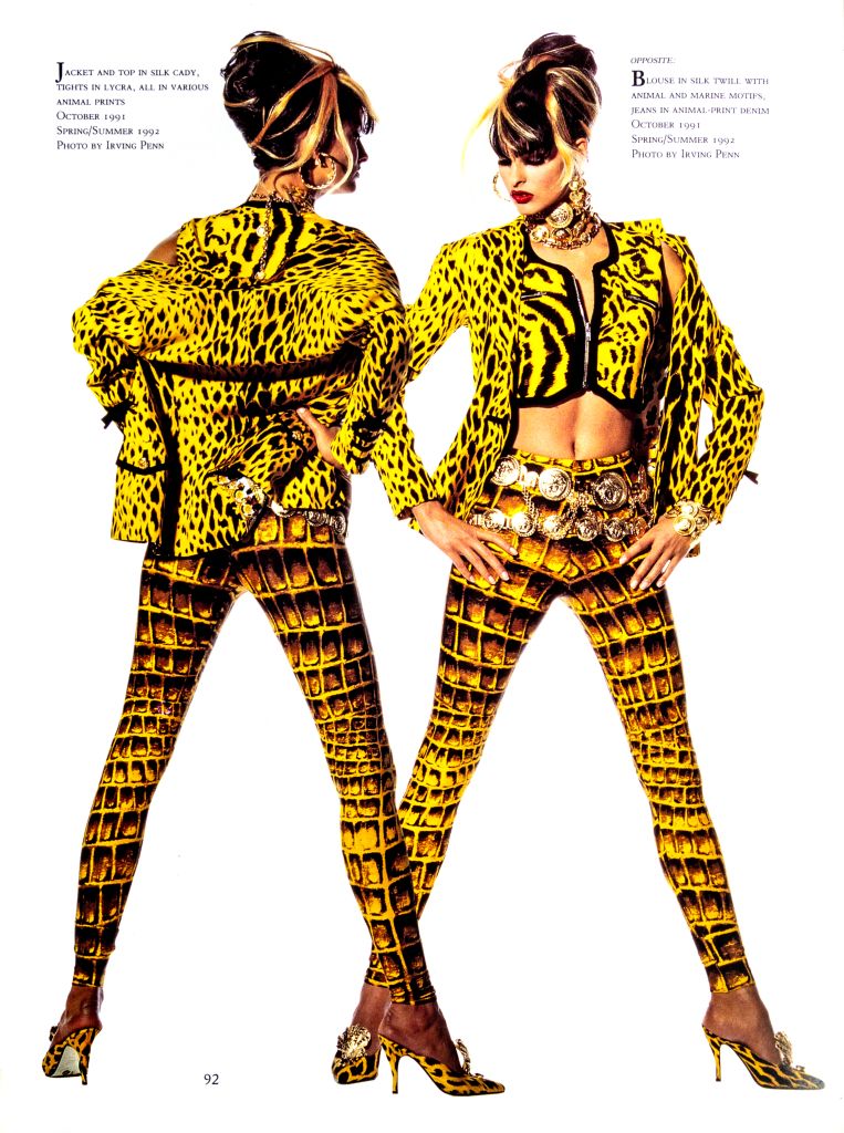 Gianni Versace Spring 1992 Leopard Print Silk Shirt 44