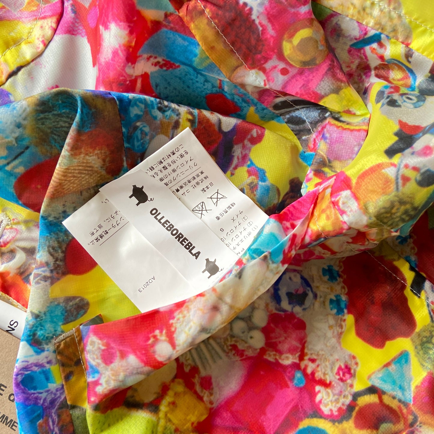 Comme Des Garcons Homme Plus spring 2014 triple layered cartoon nylon blazer jacket S