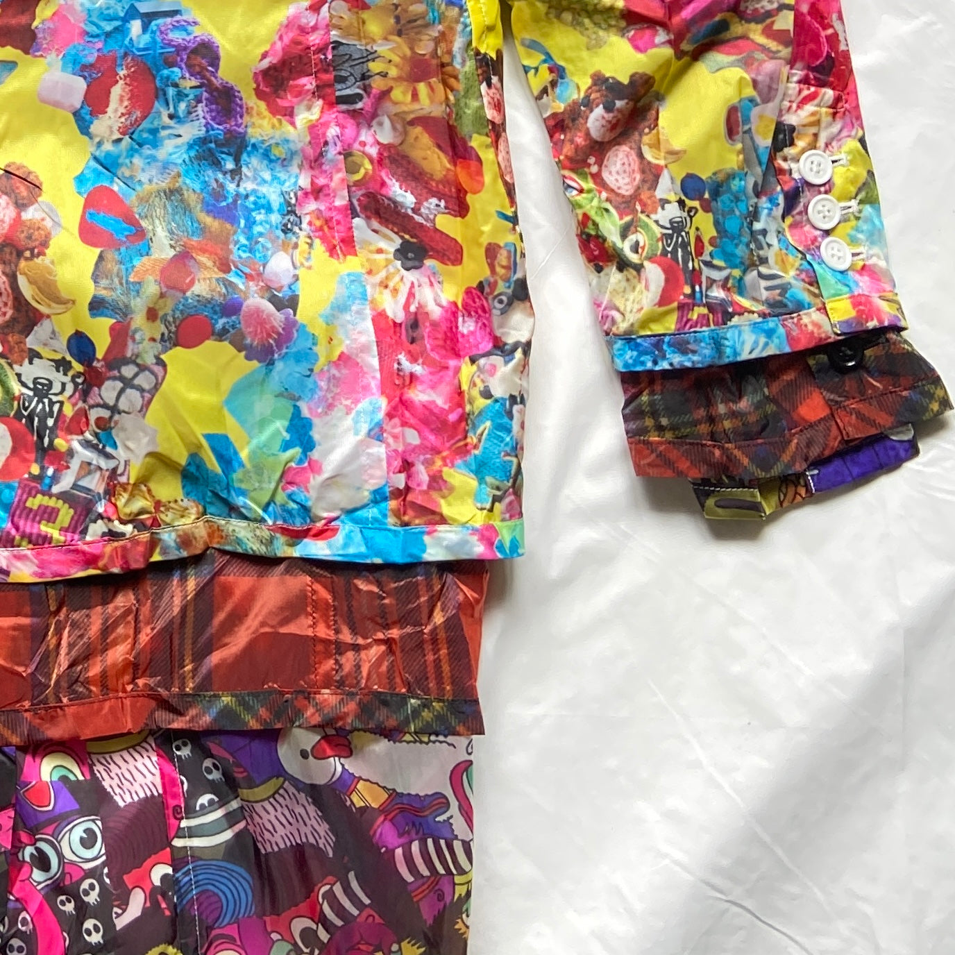 Comme Des Garcons Homme Plus spring 2014 triple layered cartoon nylon blazer jacket S