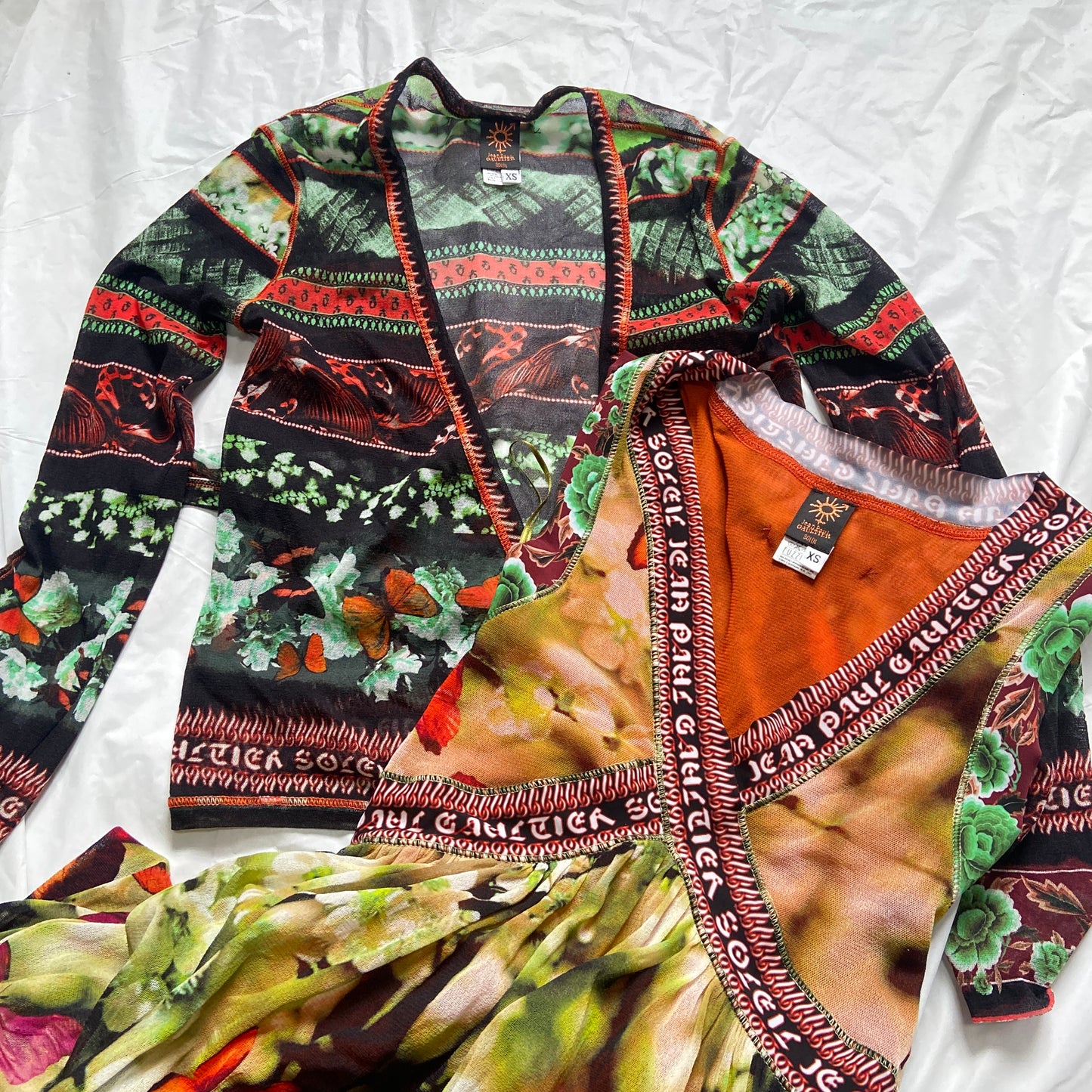 Jean Paul Gaultier 2003 soleli butterfly maxi dress