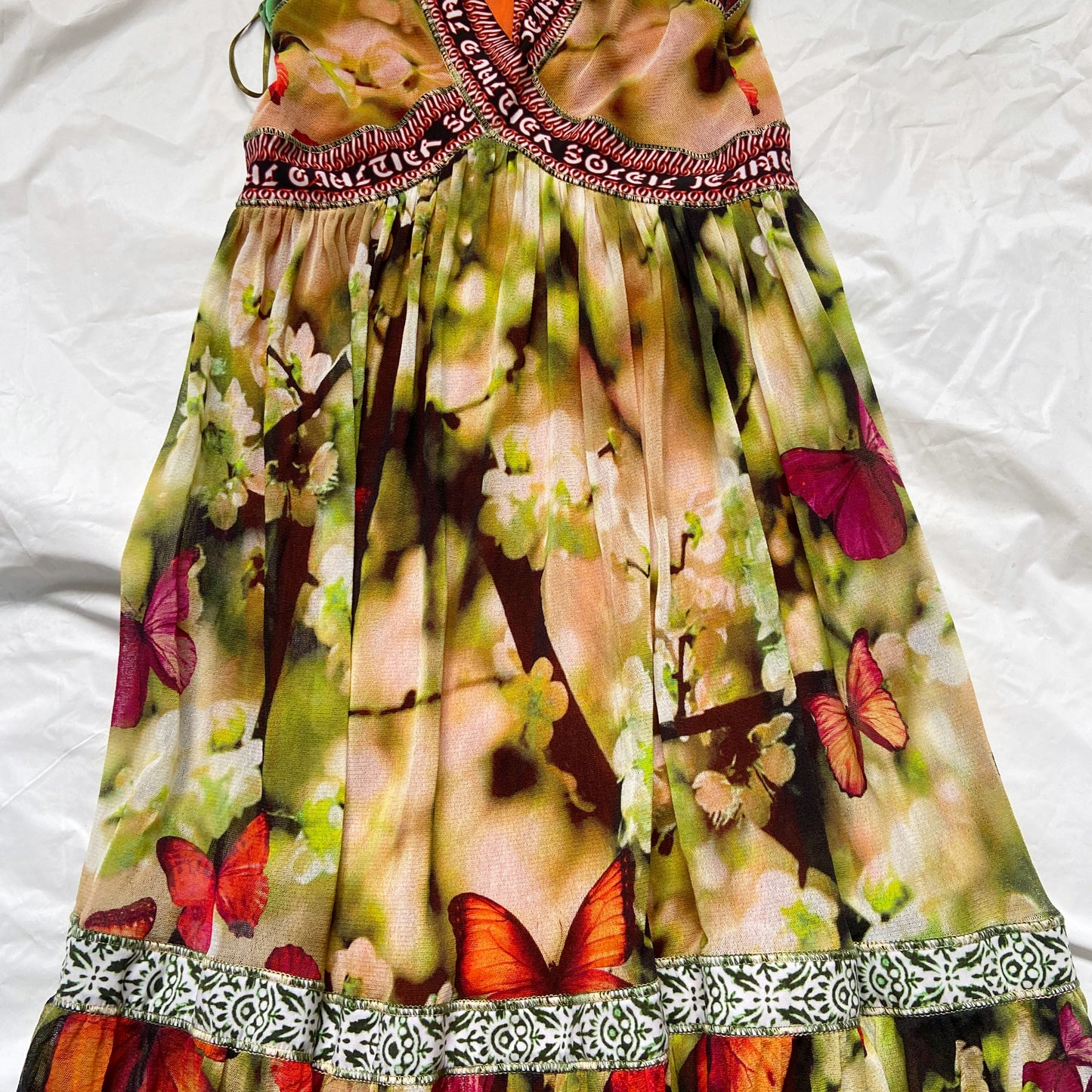 Jean Paul Gaultier 2003 soleli butterfly maxi dress