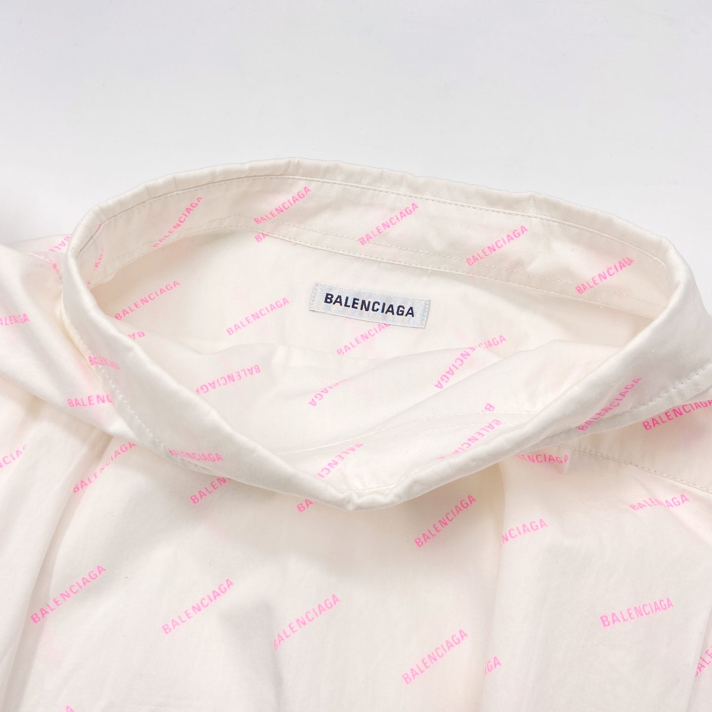 Balenciaga 2020 Demna Logo All-over Oversized Double-Back Shirt