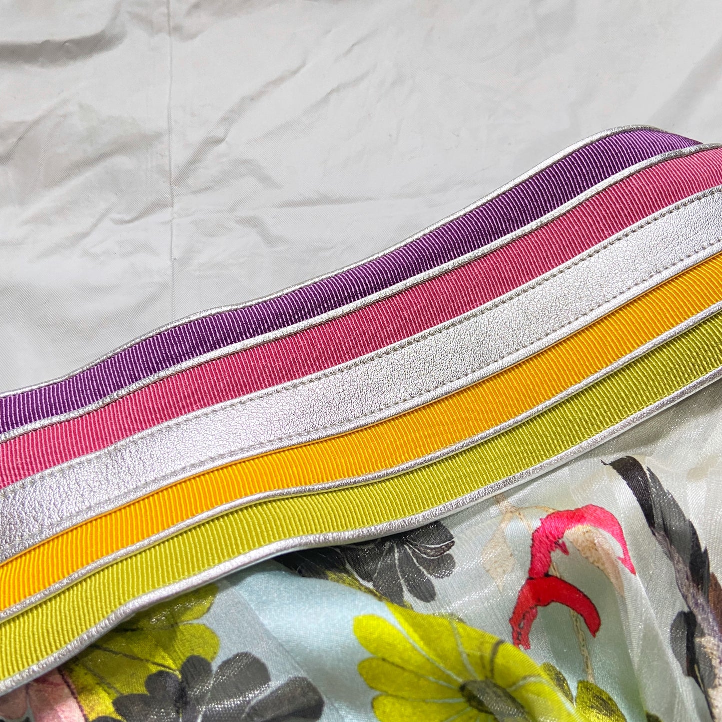 Jean Paul Gaultier Spring 2013 Boy George Kimono Pleated Silk Floral Skirt Strapless Dress