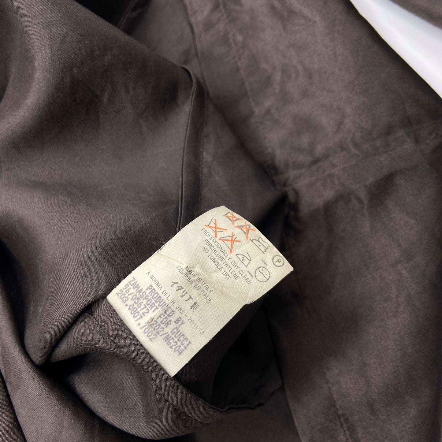 Gucci Fall 1996 Iconic Tom Ford Epaulette Brown Silk Shirt 40