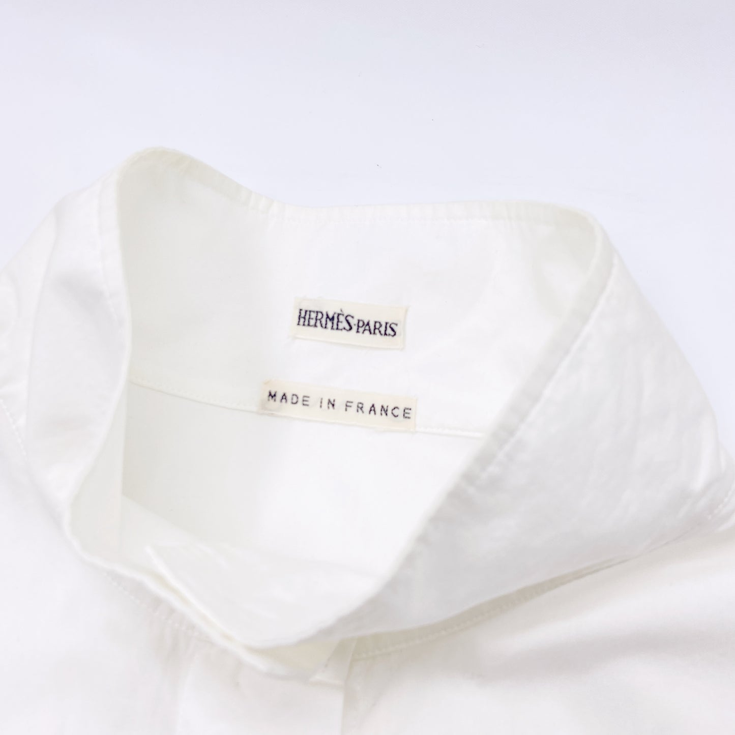 Hermès Fall 2001 Margiela White Collarless shirt