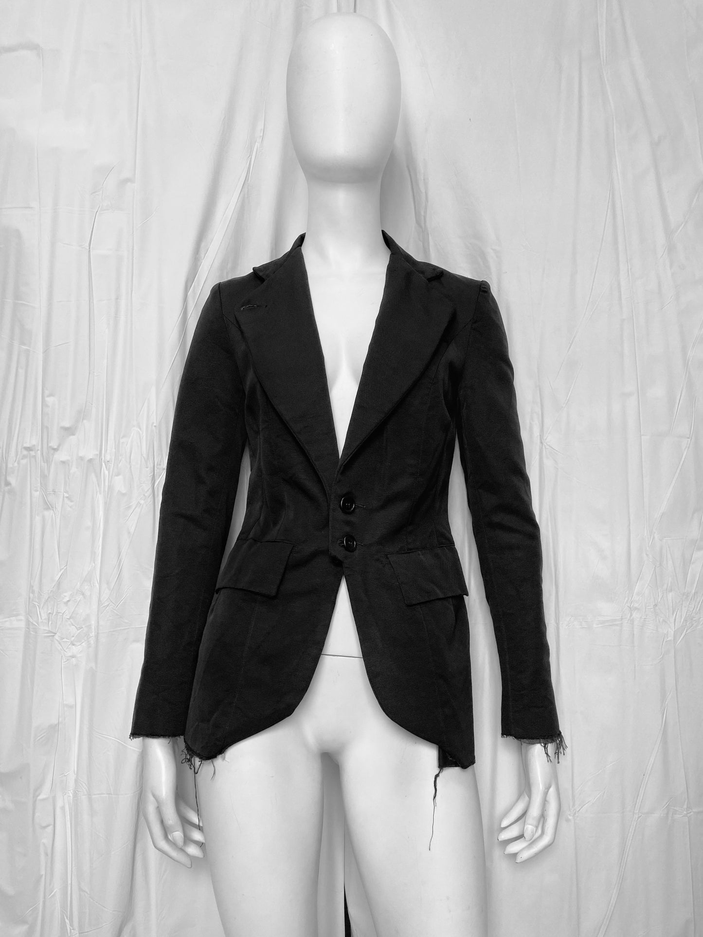 BWNT Elena Dawson 2014 Black Classic Silk Blazer XS