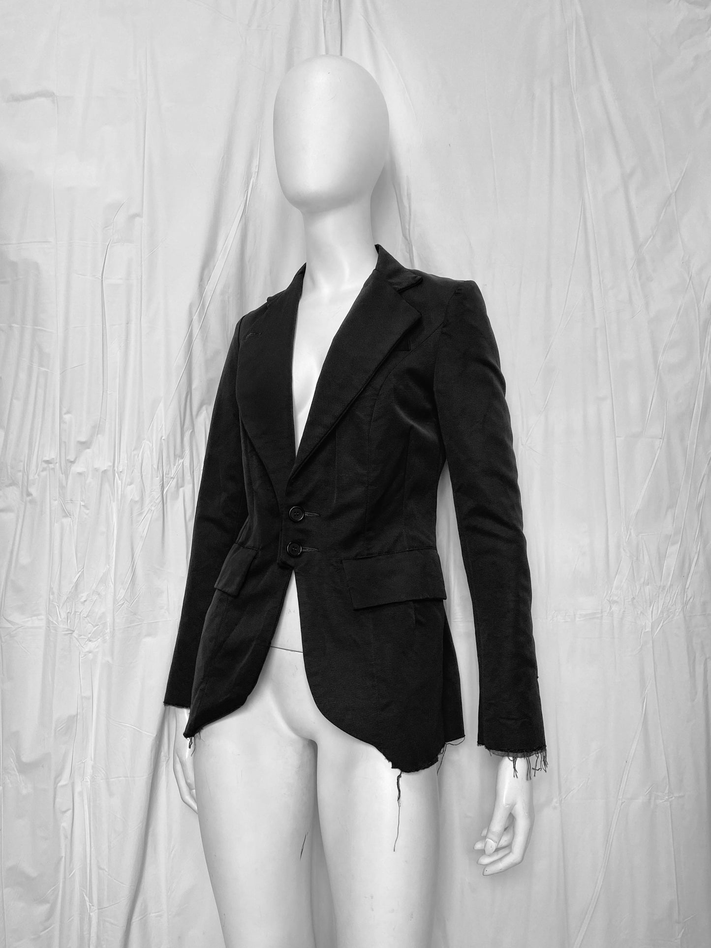 BWNT Elena Dawson 2014 Black Classic Silk Blazer XS