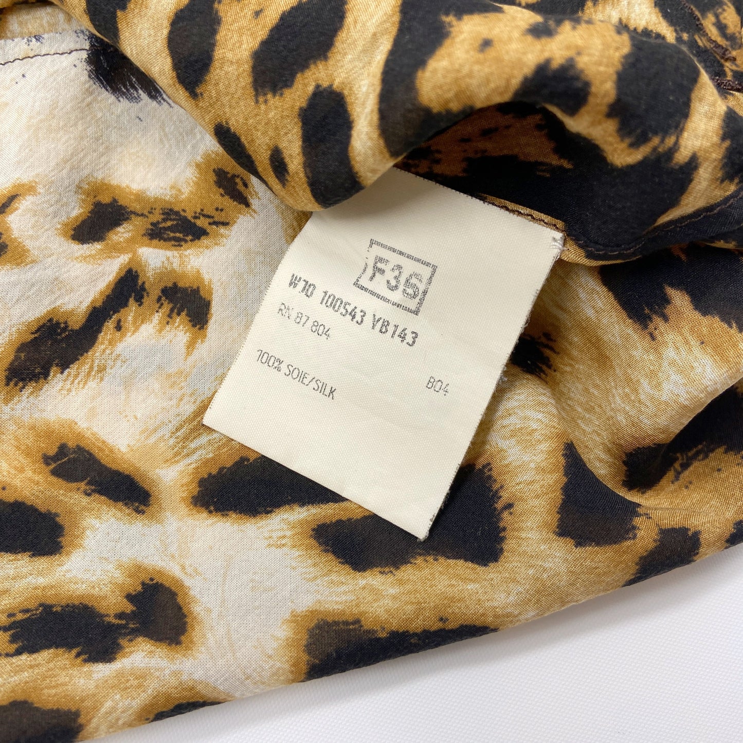 Yves Saint Laurent Rive Gauche Spring 2002 Tom Ford Iconic Runway Leopard/ Cheetah Print Oversized Silk Blouse Top 40