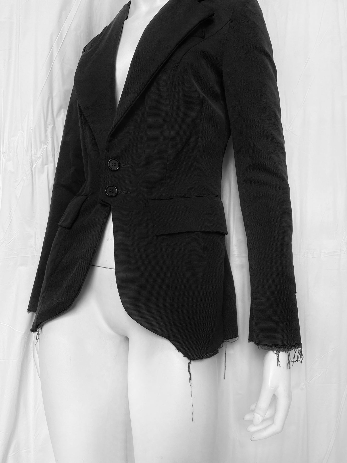 BWNT Elena Dawson 2014 Black Classic Silk Blazer XS