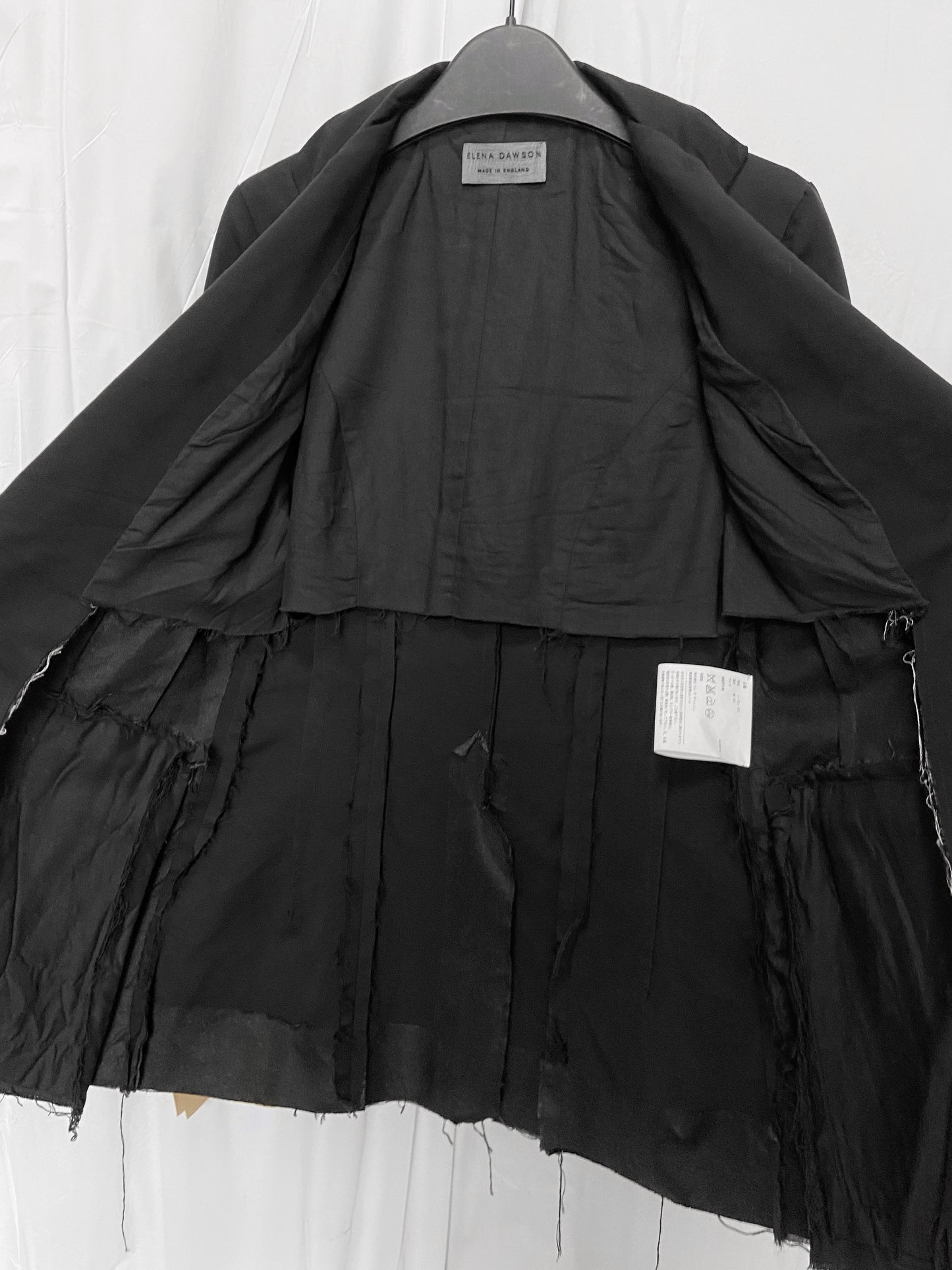 BWNT Elena Dawson 2014 Black Classic Silk Blazer XS