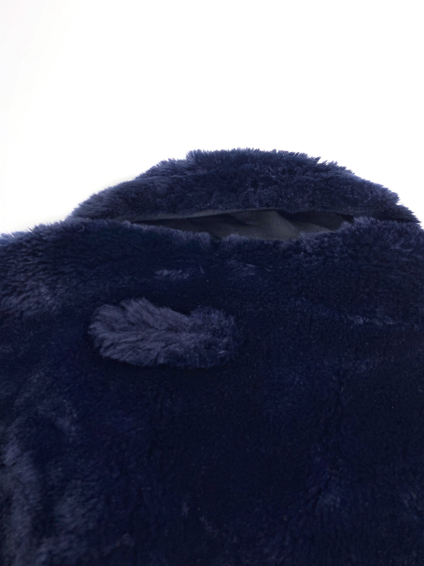 Jean Paul Gaultier 80s Lightening Blue Faux Fur Coat