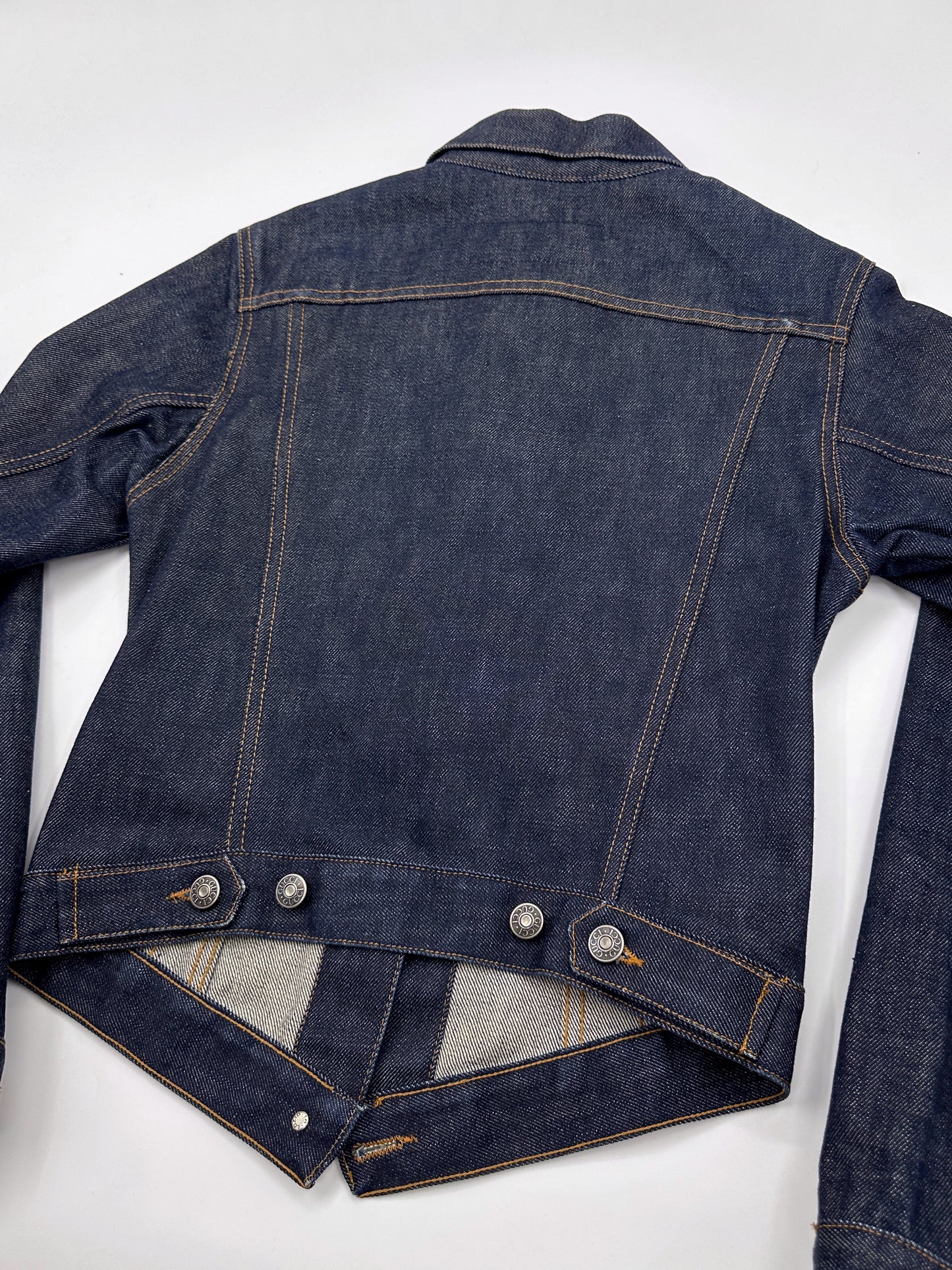 Gucci Spring 1998 Tom Ford Look#32 Esther Cañadas Raw Denim Jacket 40