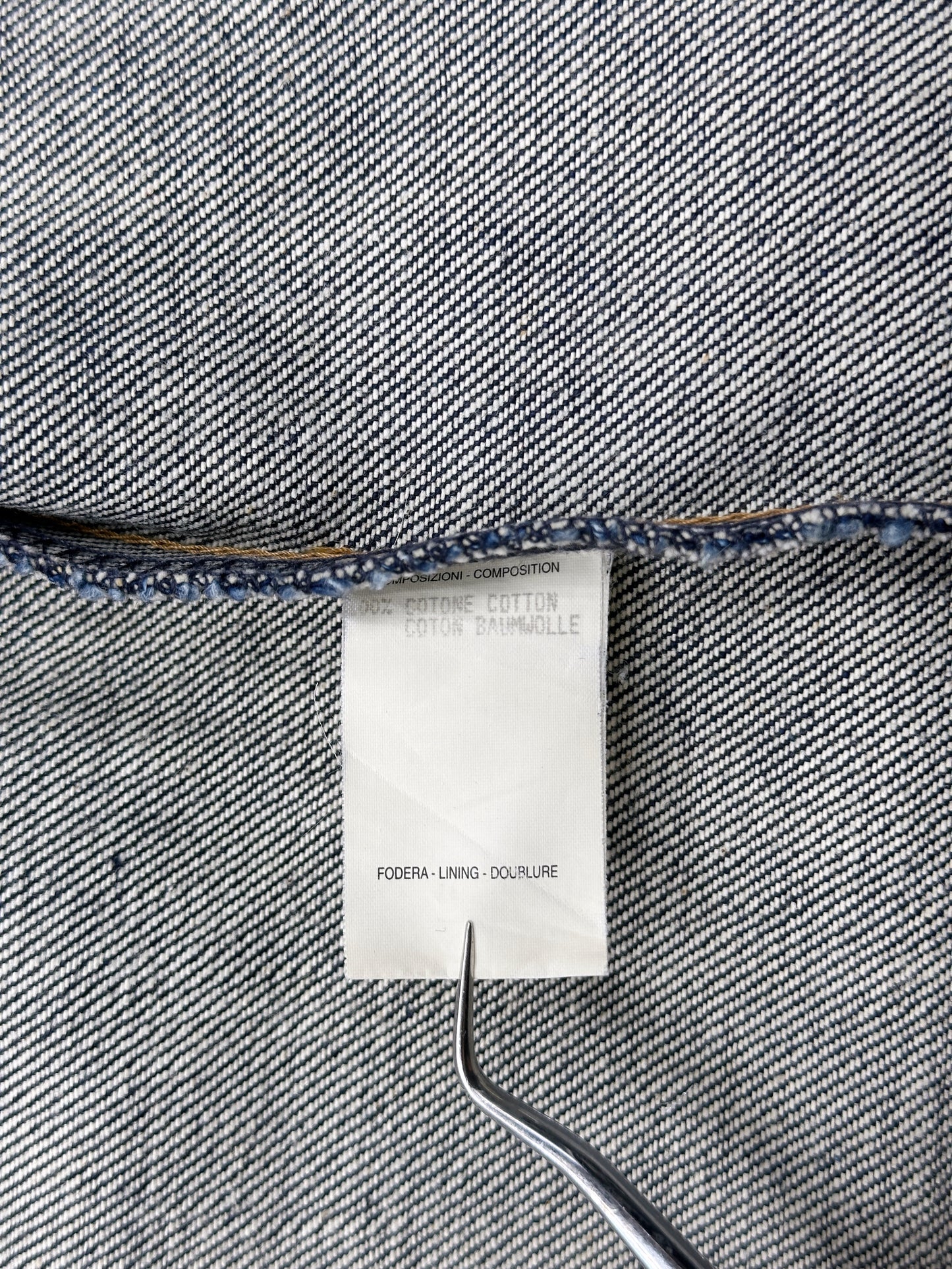 Gucci Spring 1998 Tom Ford Look#32 Esther Cañadas Raw Denim Jacket 40