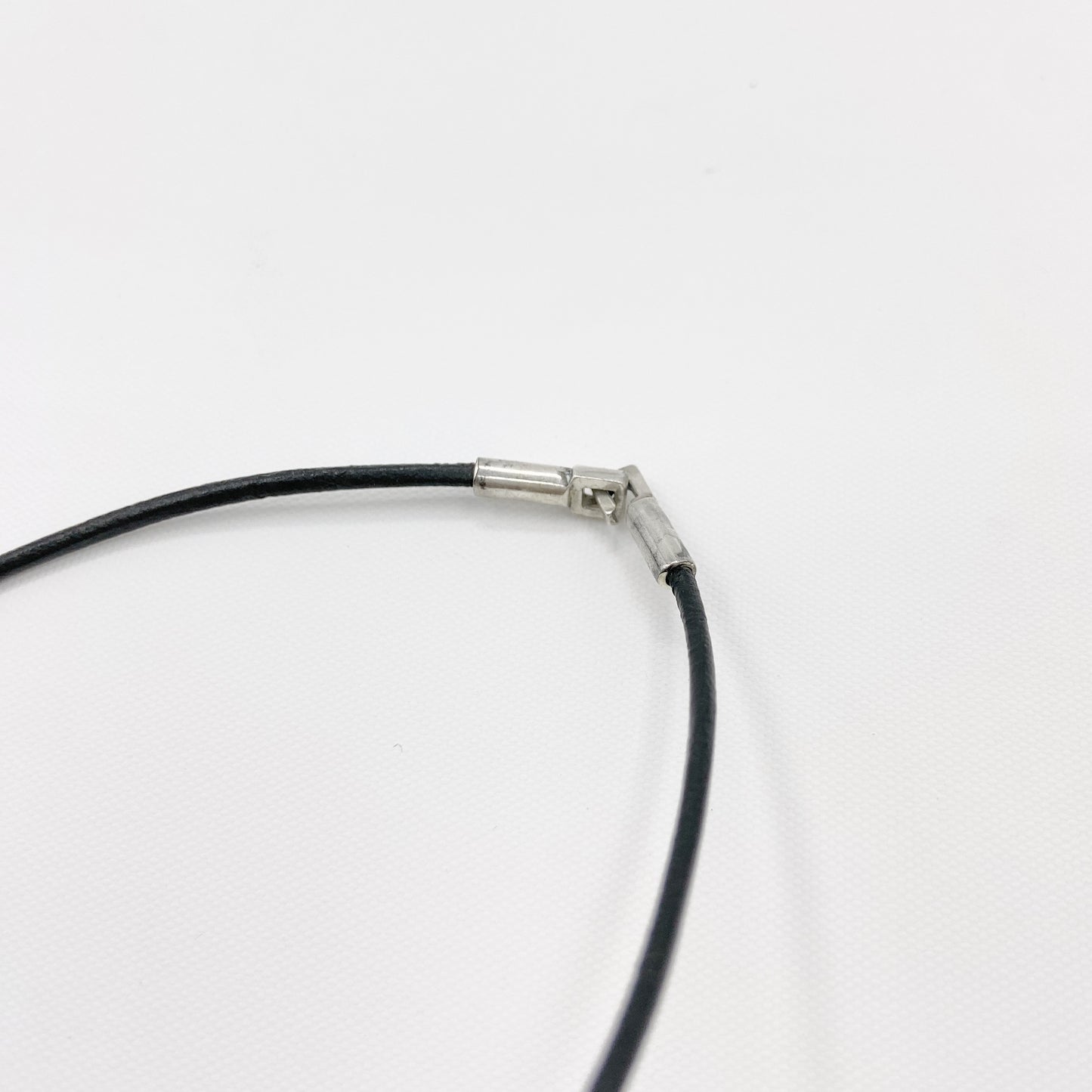 Gucci Fall 2002 3D 925 Sterling Silver Cross with Leather Strap