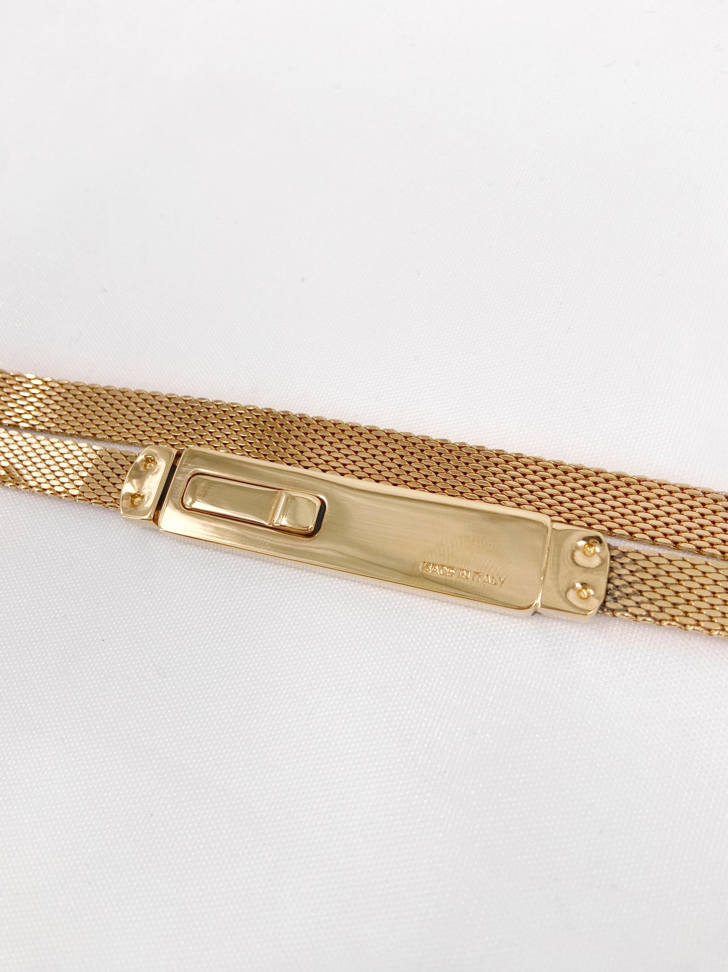 Gucci Fall 1996 Tom Ford Gold Mesh Skinny Snake Chain Belt 30