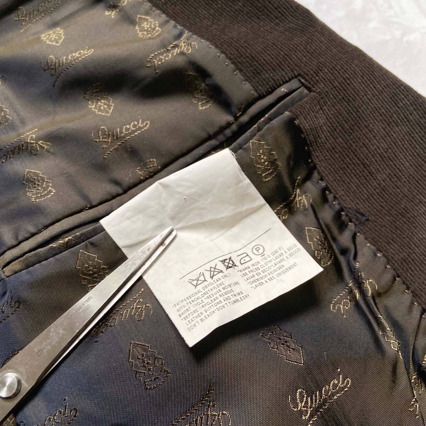 Gucci corduroy suede brown blazer