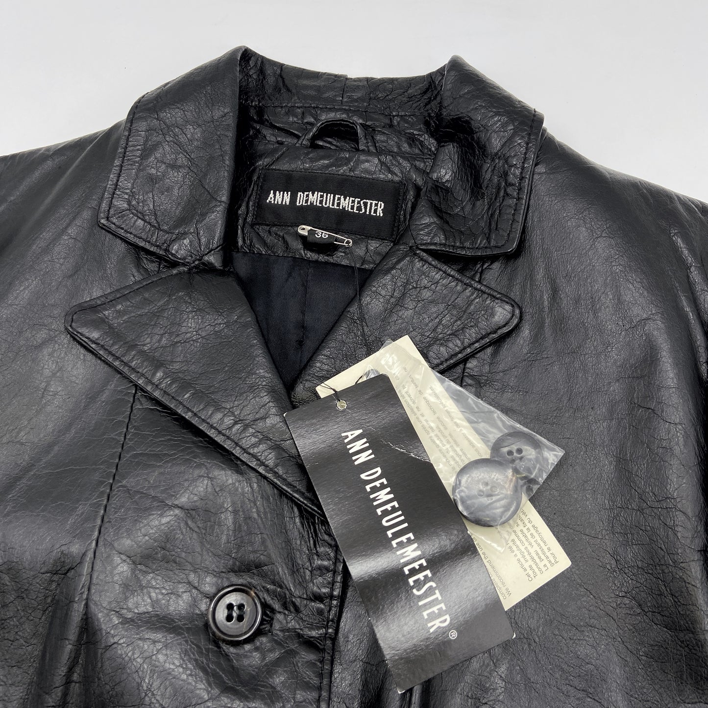 BWNT Ann Demeulemeester Fall 2004 Runway Leather Bondage Blazer Jacket