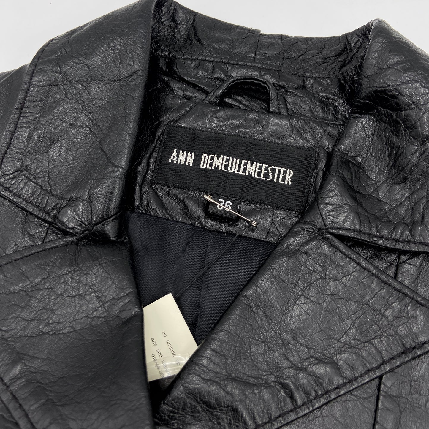 BWNT Ann Demeulemeester Fall 2004 Runway Leather Bondage Blazer Jacket