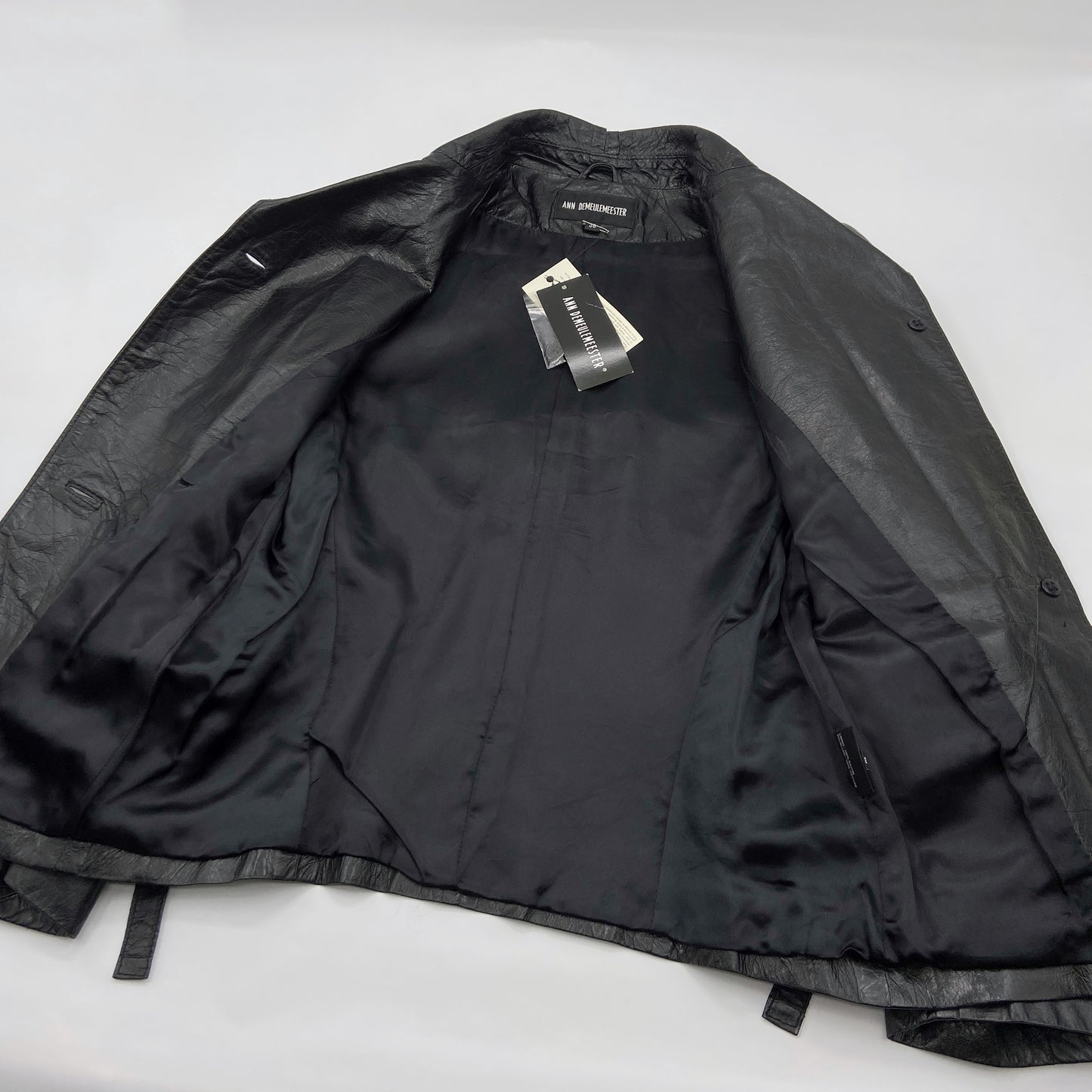 BWNT Ann Demeulemeester Fall 2004 Runway Leather Bondage Blazer Jacket