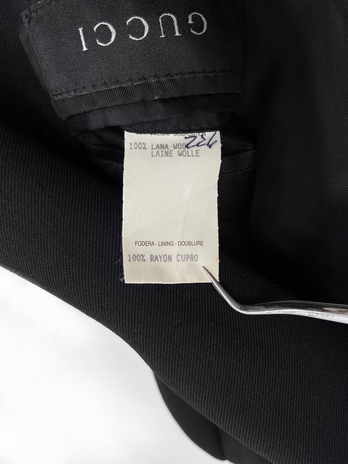 Gucci Fall 1999 Tom Ford Leather Bondage Wool Blazer Jacket 42