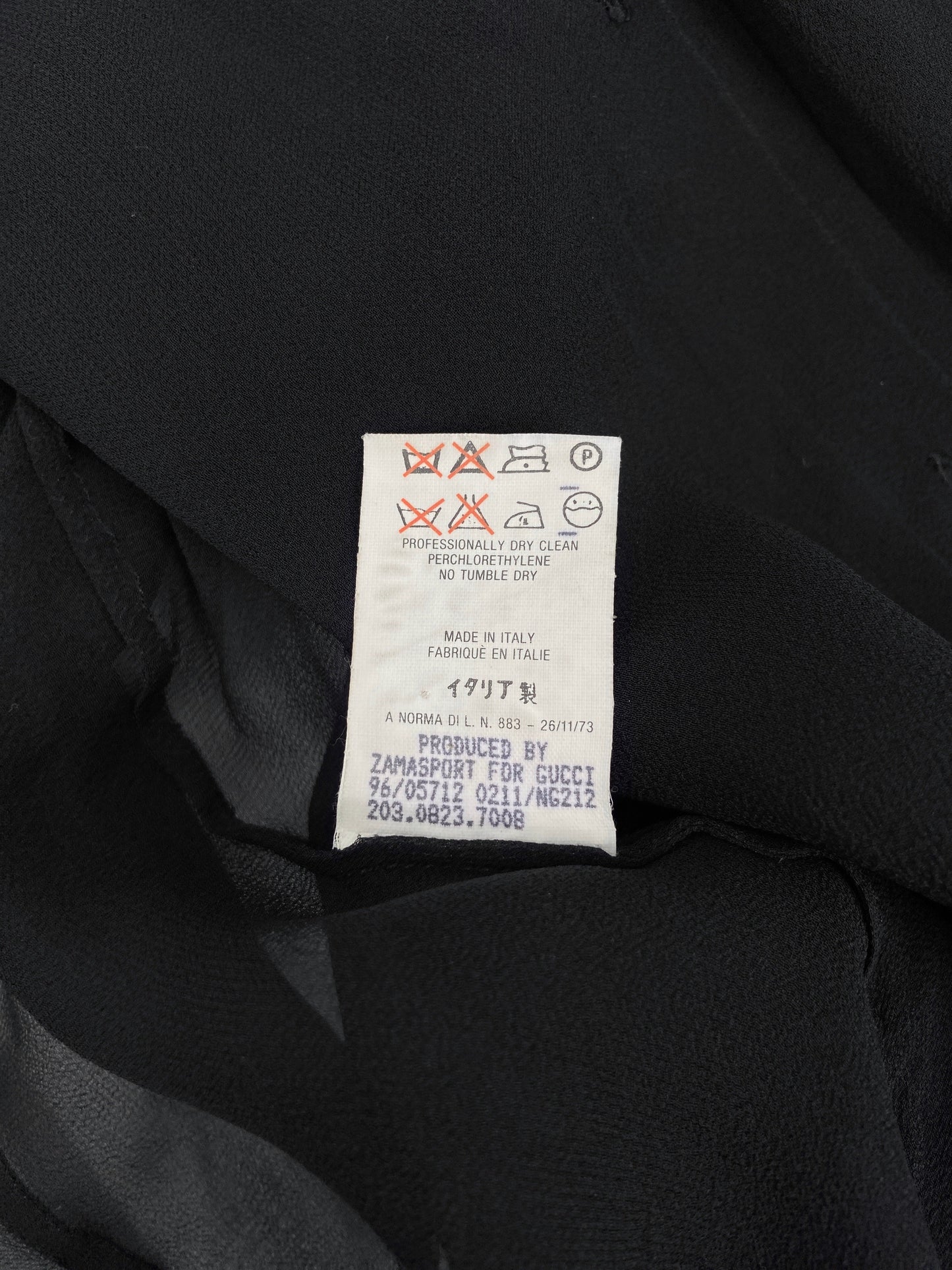 Gucci Fall 1996 Tom Ford Iconic Sheer Silk Shirt with Epaulettes 40