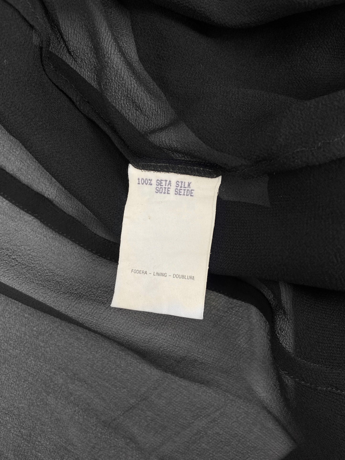 Gucci Fall 1996 Tom Ford Iconic Sheer Silk Shirt with Epaulettes 40
