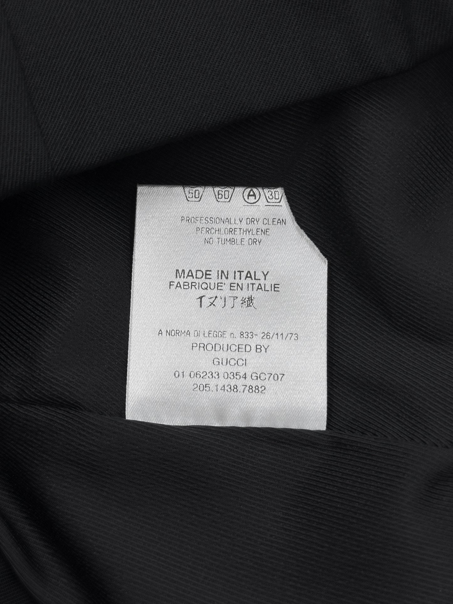 Gucci Fall 2001 Tom Ford 3-Buttoned Black Laine Wool Blazer Jacket Skirt Set 42&38