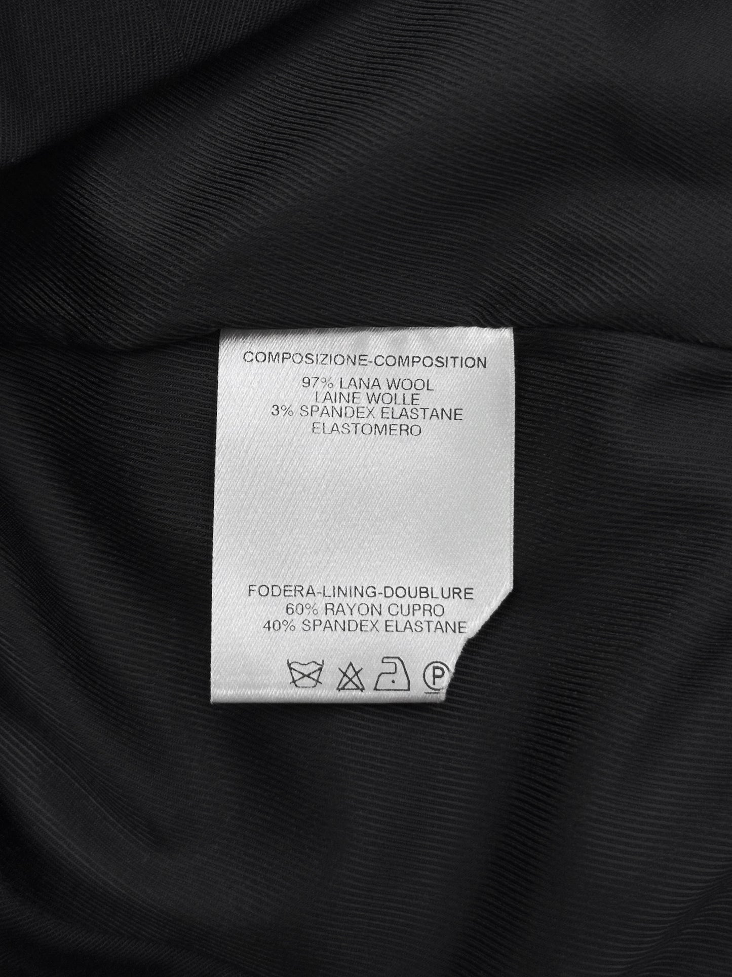 Gucci Fall 2001 Tom Ford 3-Buttoned Black Laine Wool Blazer Jacket Skirt Set 42&38