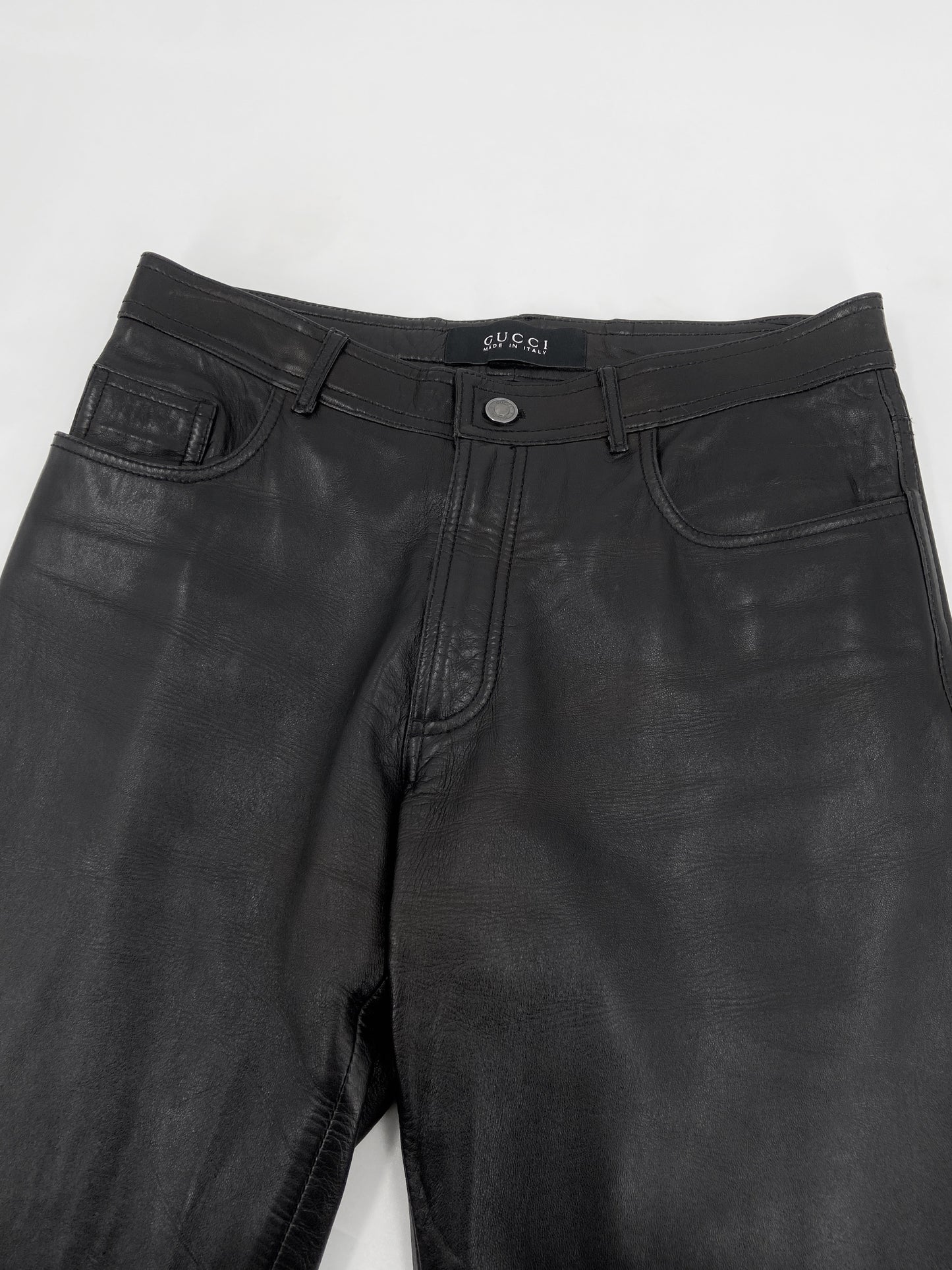 Gucci Tom Ford Men’s Lambskin Leather Jeans Pants 48