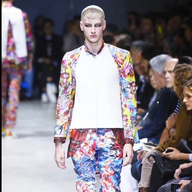 Comme Des Garcons Homme Plus spring 2014 triple layered cartoon nylon blazer jacket S