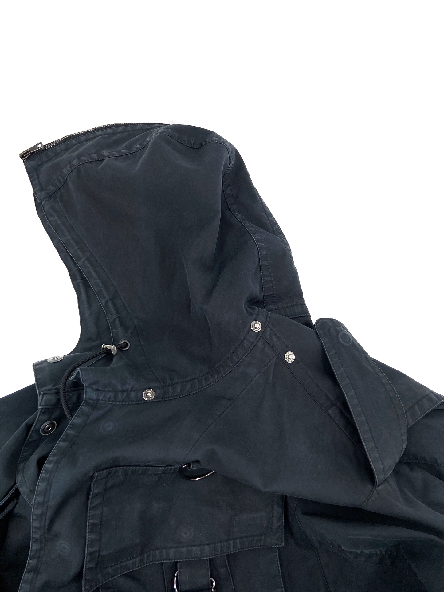 Gucci Spring 2002 Tom Ford Men’s Technical Military N-2B Navy Parka Coat Jacket 48