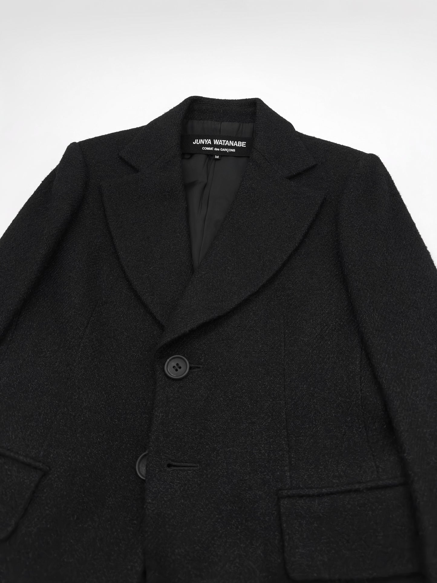 Junya Watanabe Fall 2002 Black Wool Tweed Blazer M