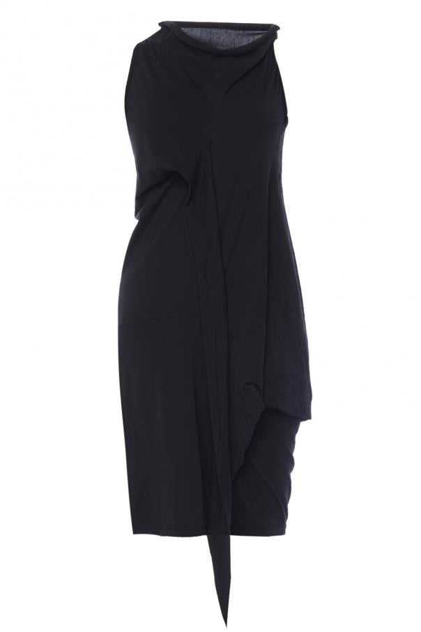 Rick Owens DRKSHDW Spring 2018 Black Tie-up Asymmetrical Tunic Dress S Dusty Archive Rick Owens DRKSHDW Spring 2018 Black Tie-up Asymmetrical Tunic Dress S Dusty Archive