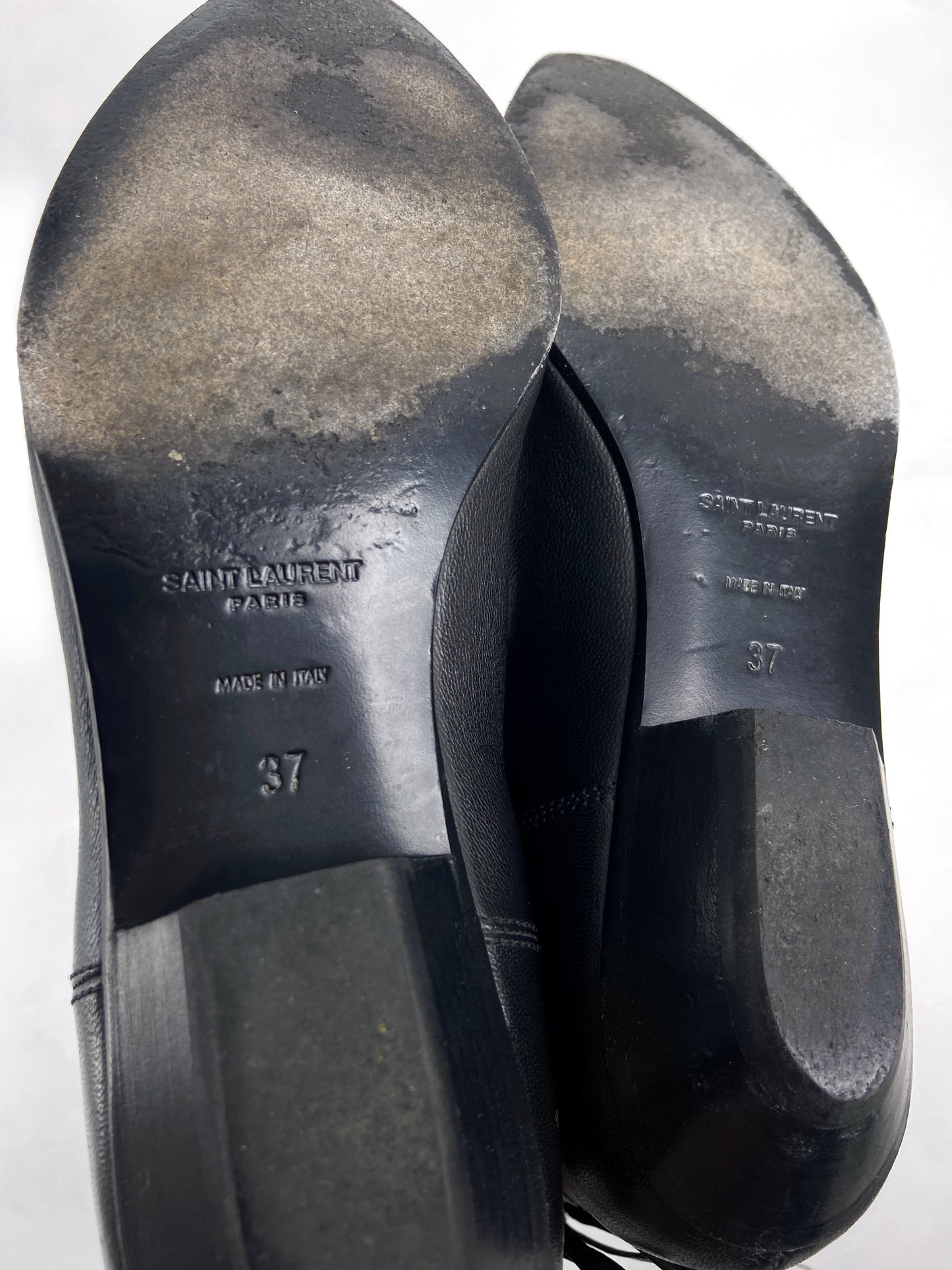 Saint Laurent Hedi Slimane Black Fringed Western Boot 37