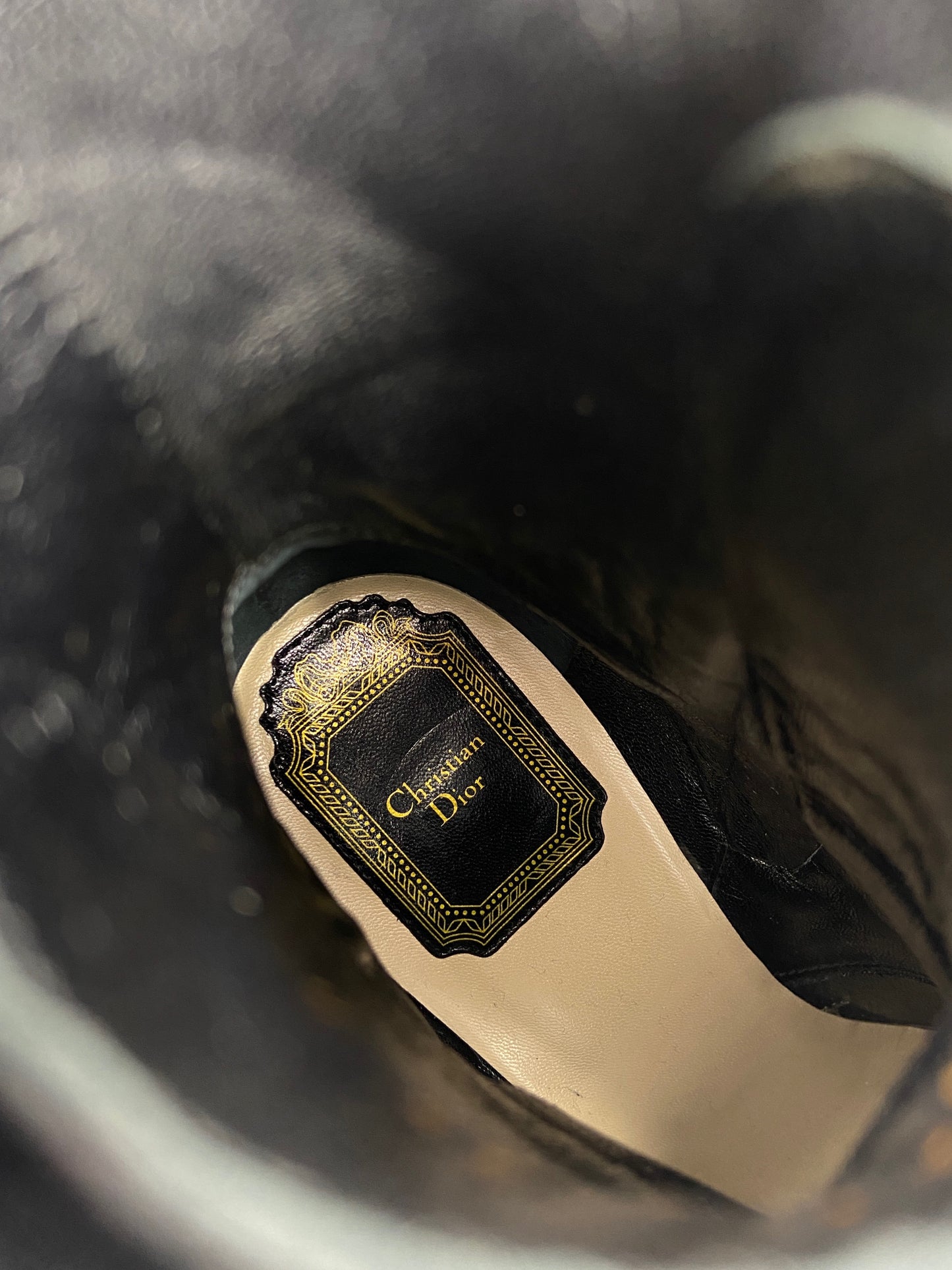 Christian Dior 2017 Glorious Belted Lambskin Leather Boots 37