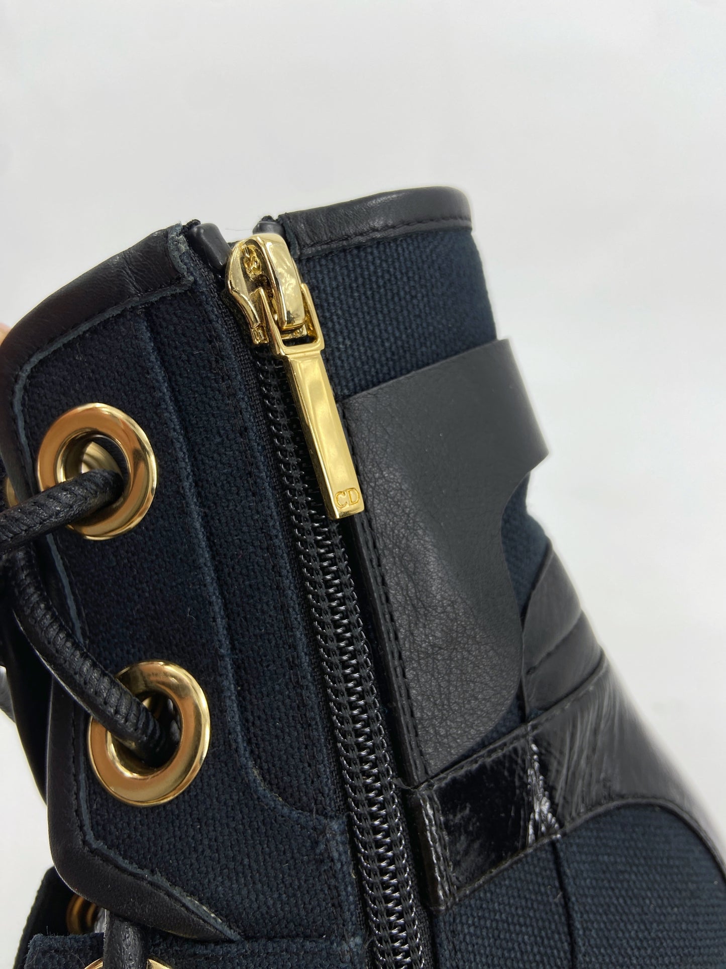 Christian Dior 2017 Glorious Belted Lambskin Leather Boots 37