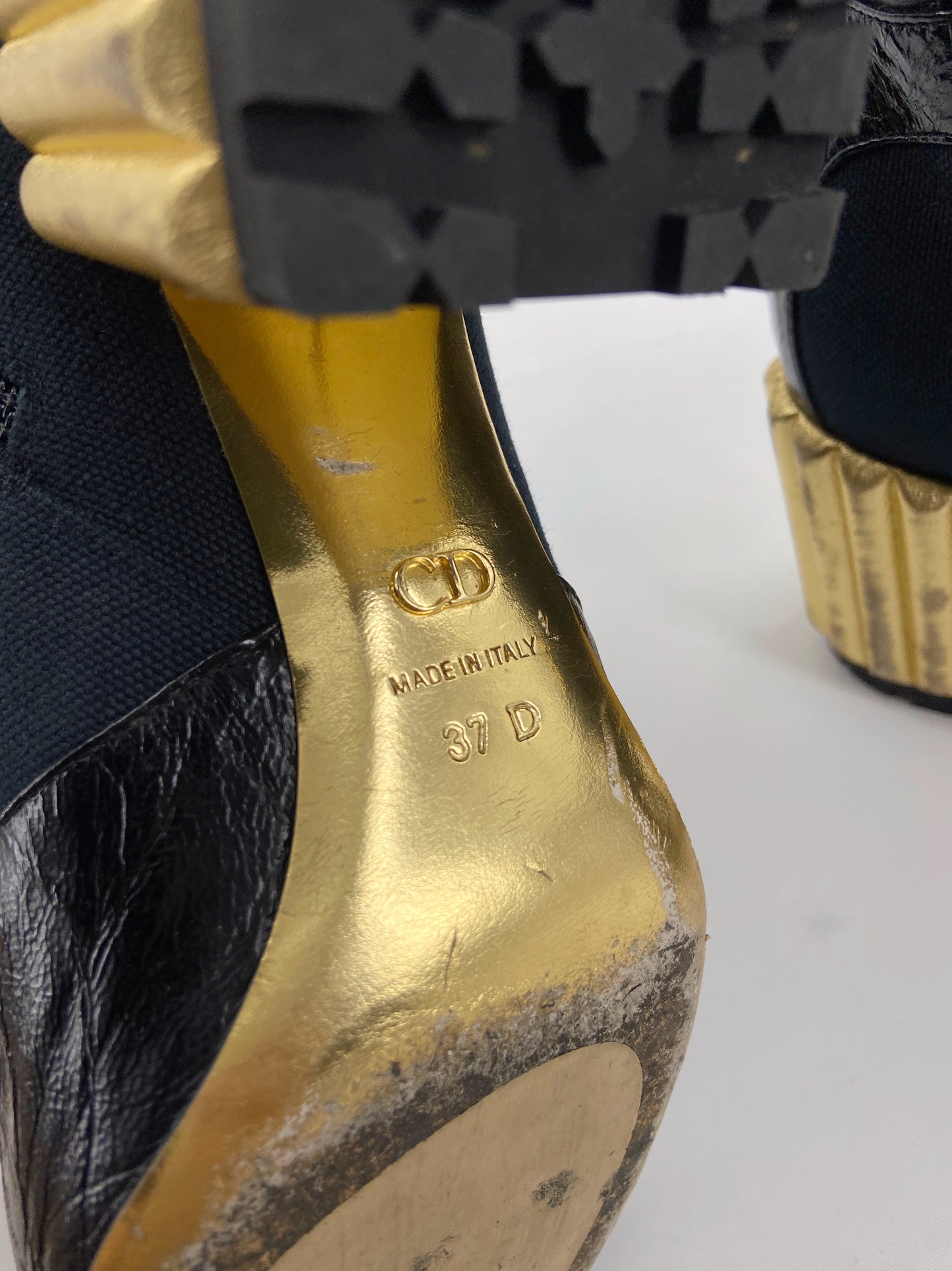 Christian Dior 2017 Glorious Belted Lambskin Leather Boots 37