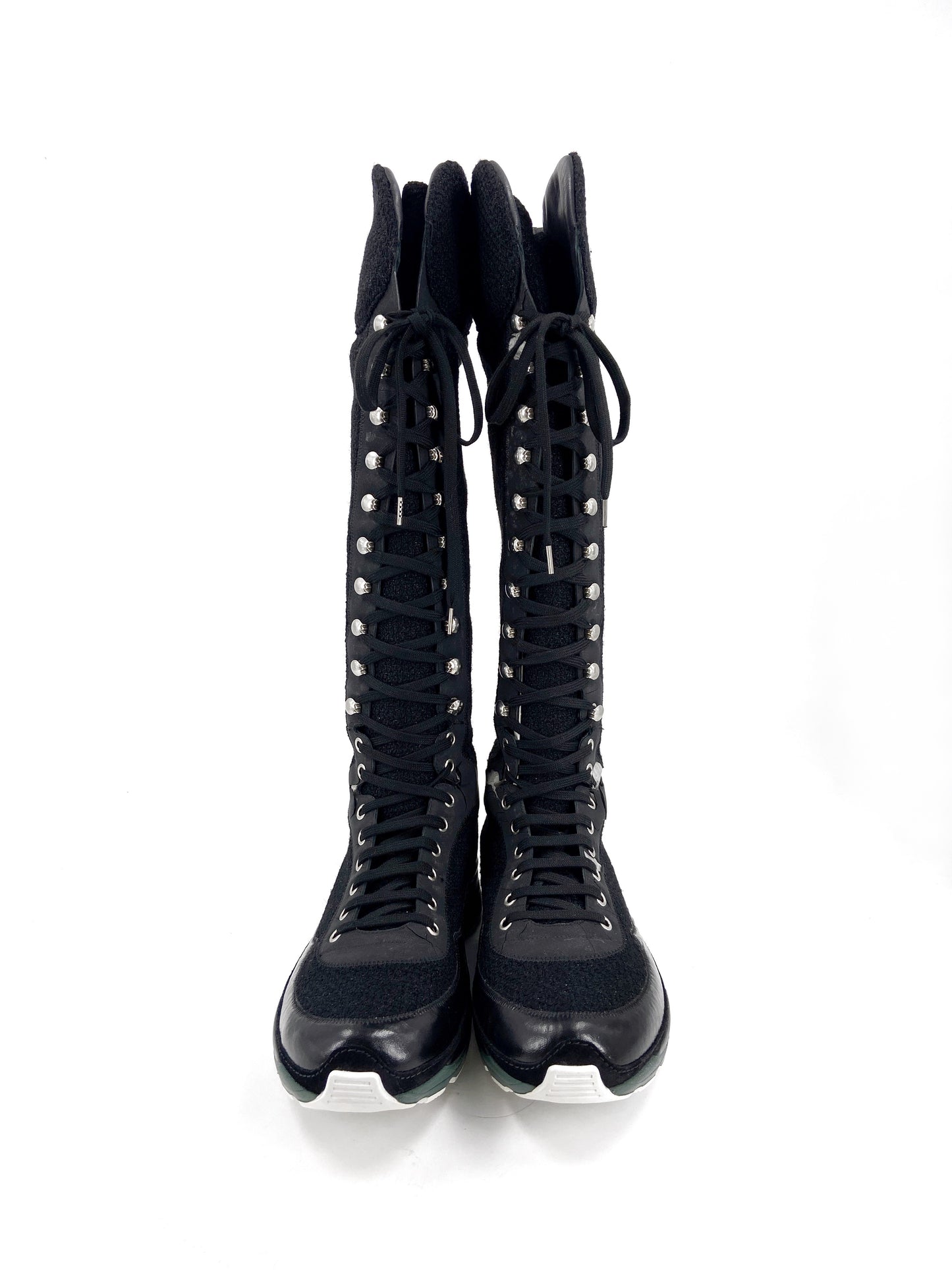 Chanel Fall 2014 Karl Lagerfeld Tweed Sneaker Boot 41