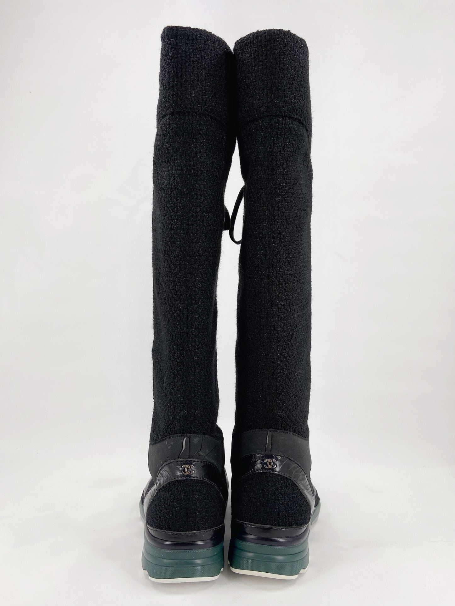 Chanel Fall 2014 Karl Lagerfeld Tweed Sneaker Boot 41