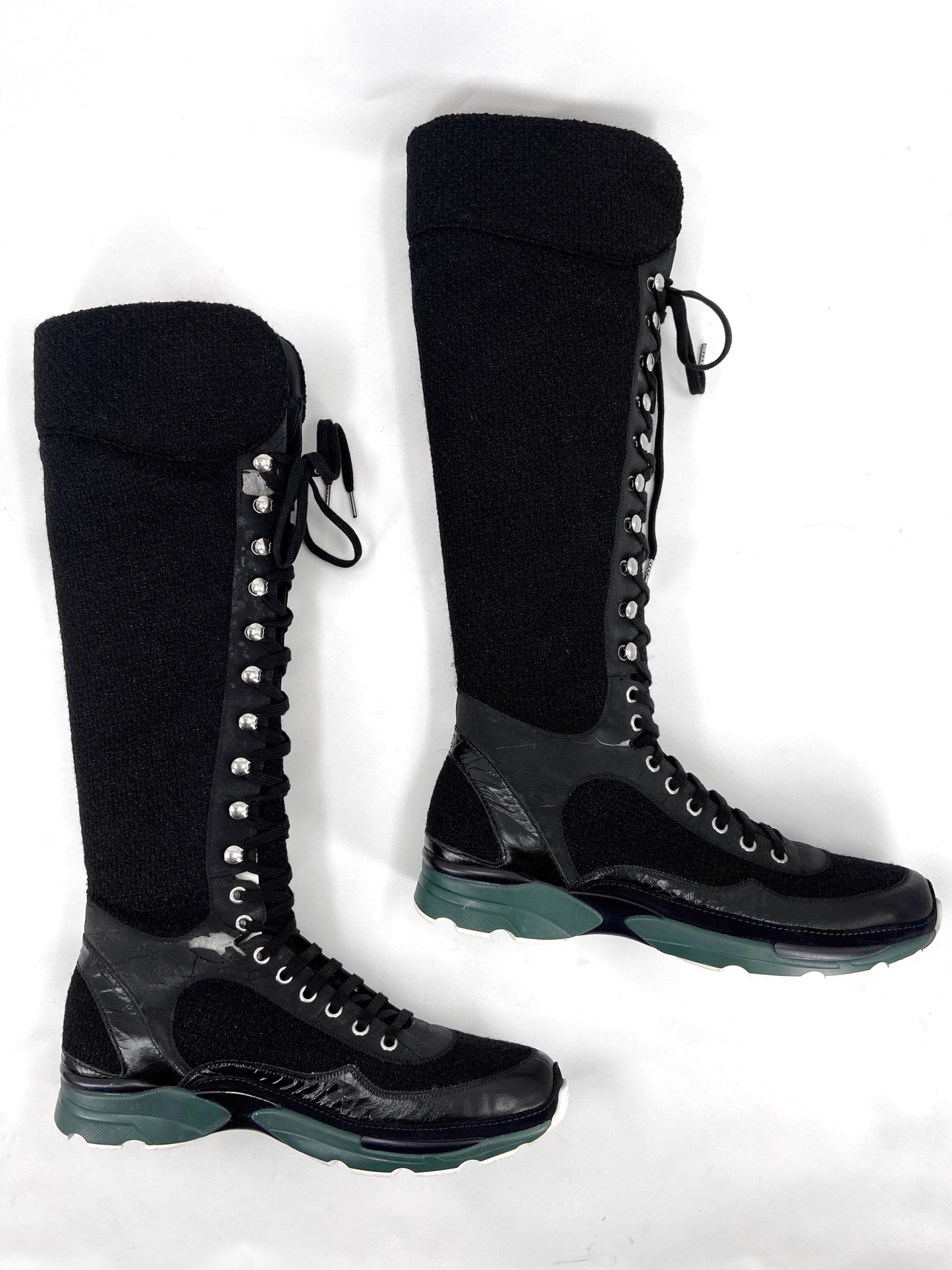 Chanel Fall 2014 Karl Lagerfeld Tweed Sneaker Boot 41