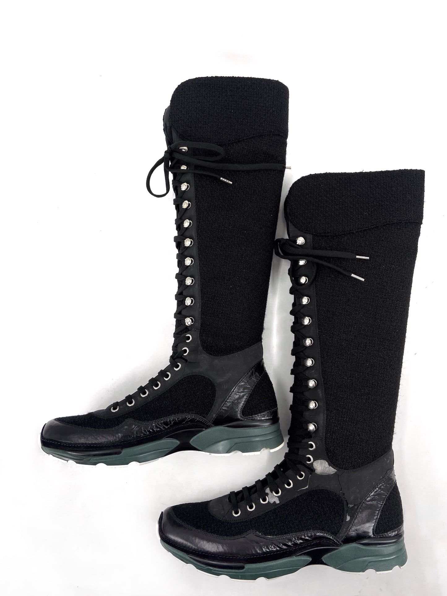 Chanel Fall 2014 Karl Lagerfeld Tweed Sneaker Boot 41