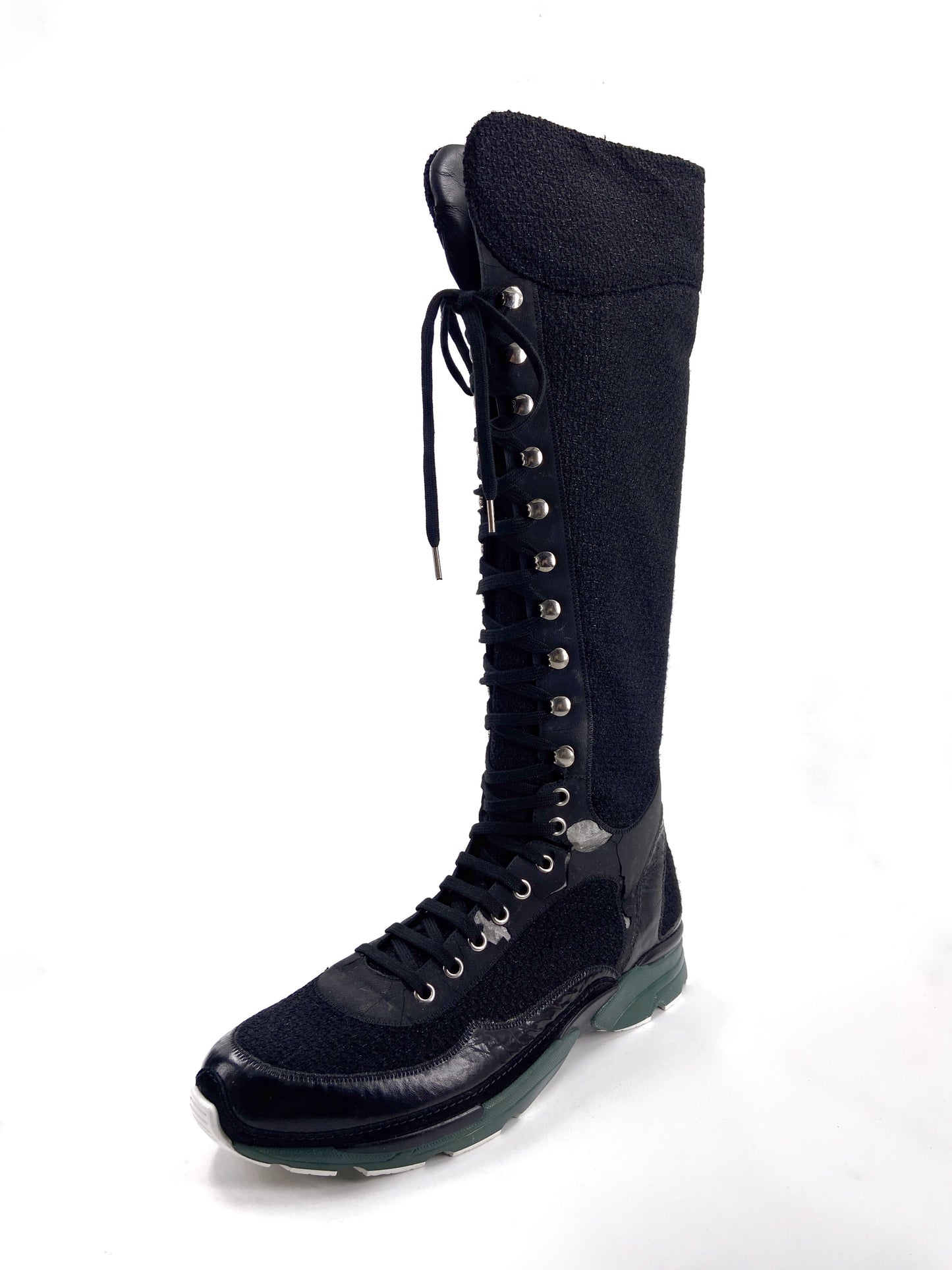 Chanel Fall 2014 Karl Lagerfeld Tweed Sneaker Boot 41